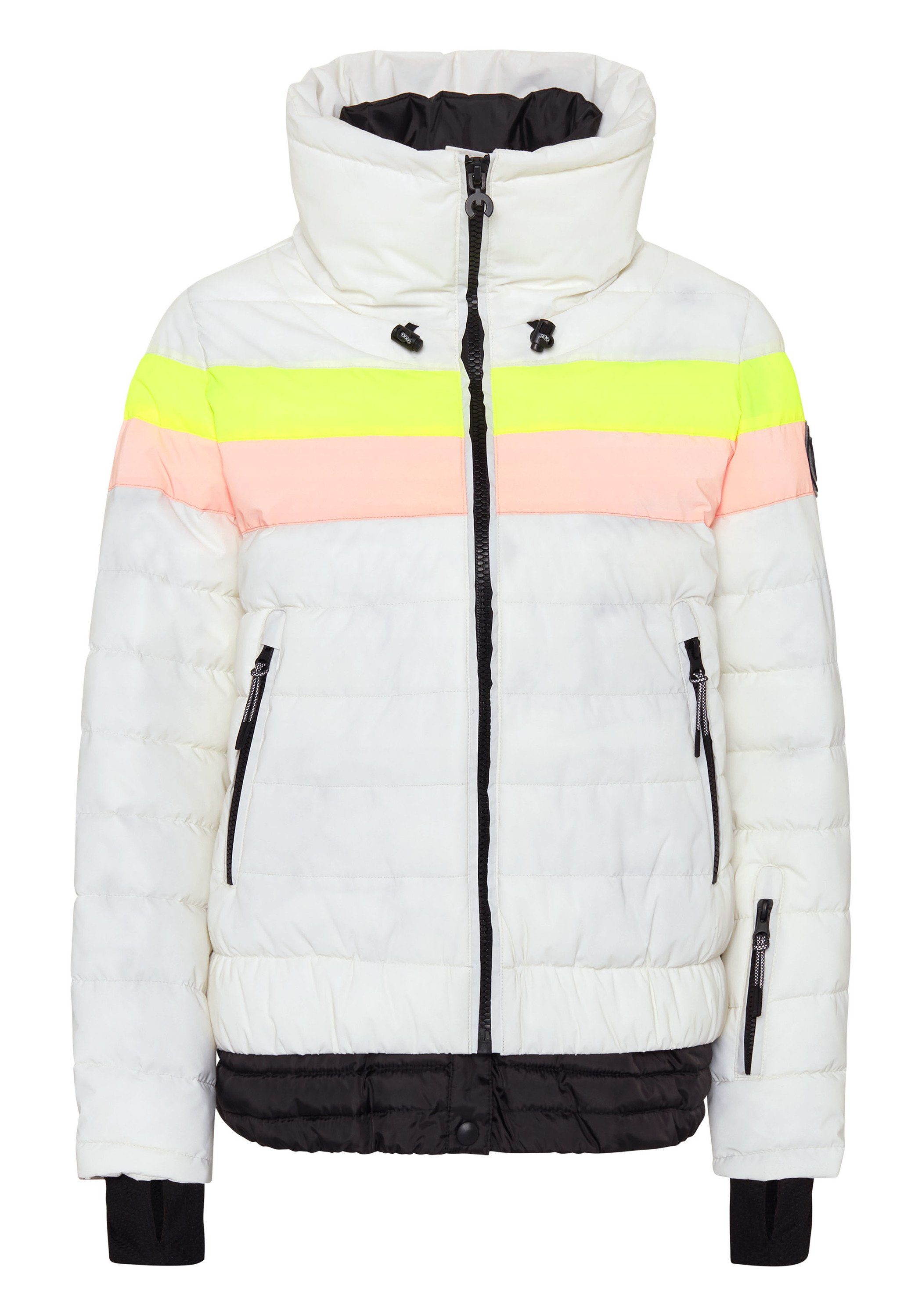 Chiemsee Outdoorjacke Wattierte Jacke mit integriertem Schneefang 1 weiß