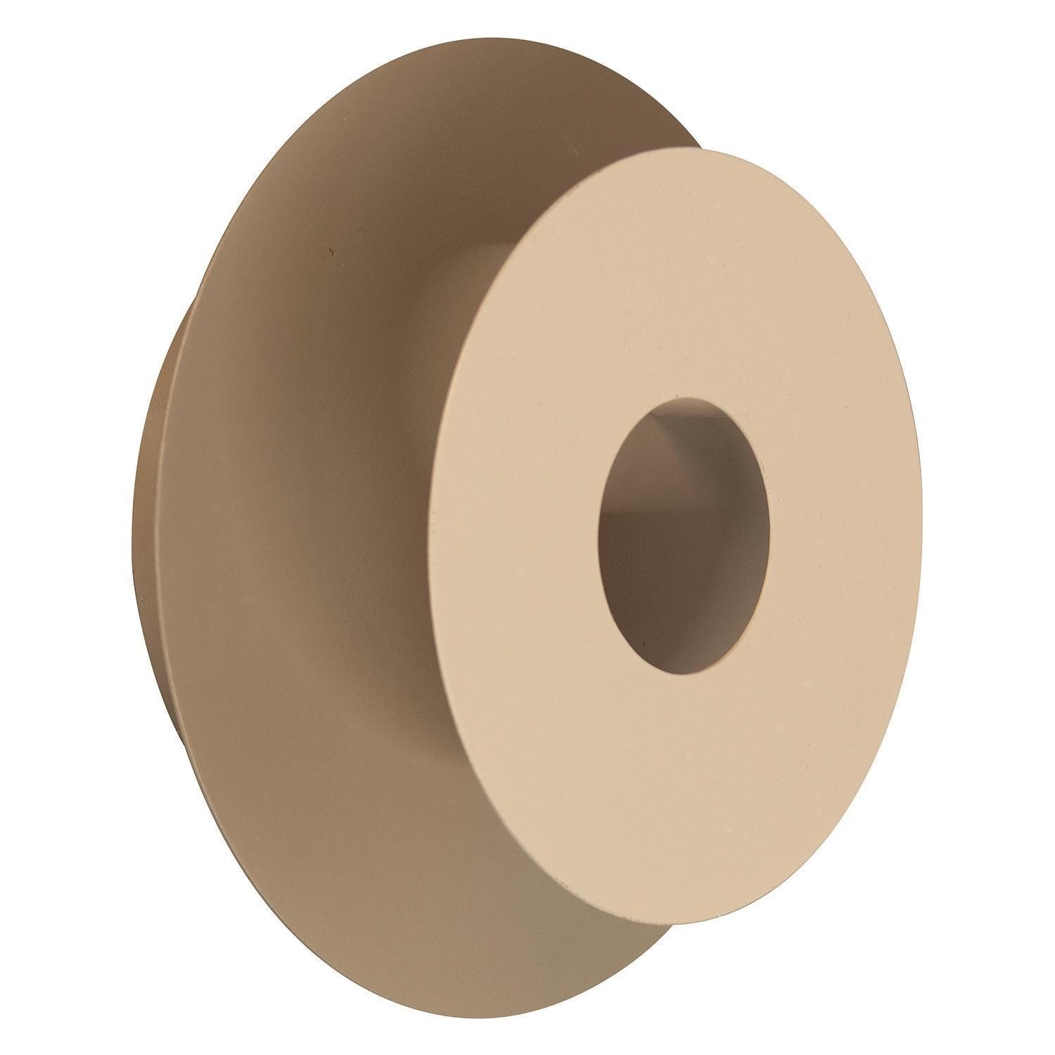 FISCHER & HONSEL LED Wandleuchte HENNES, 1-flammig, Greige, Sandbraun, Metall, LED fest integriert, Warmweiß, 18 x 18 cm