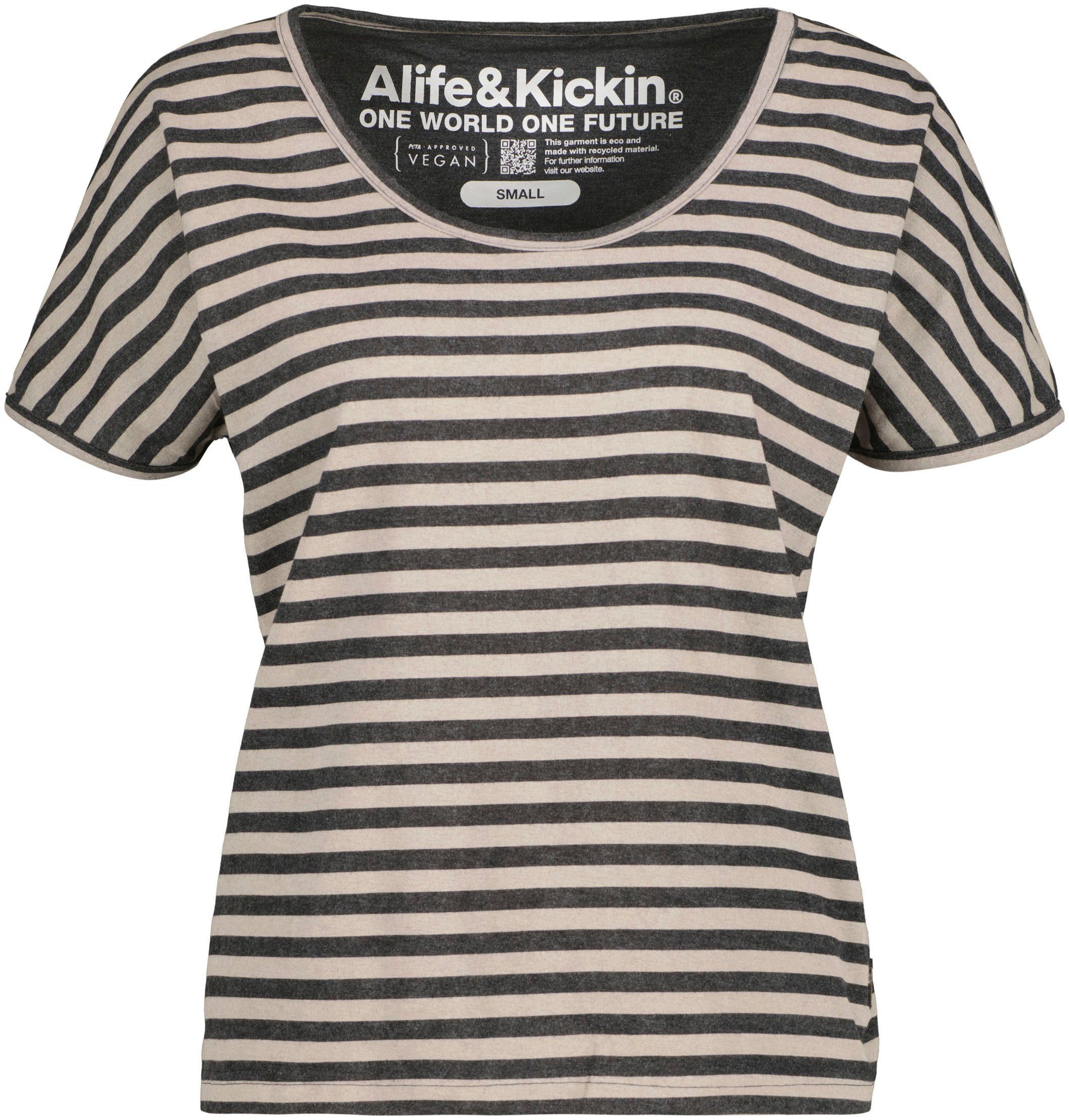 9101 MOONLESS ClaudiAK-Z MELANGE Rundhalsshirt & Kickin bei (1-tlg) EXKLUSIV Alife