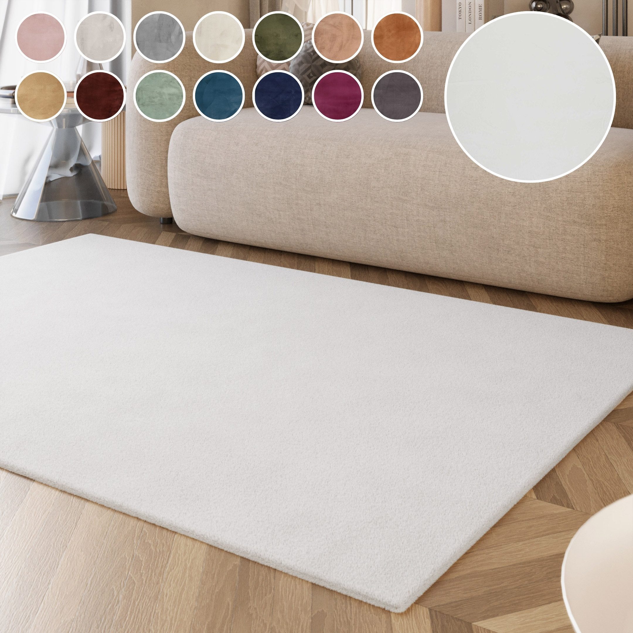 Esprit Hochflor-Teppich Alice ESP-4377, Kunstfell, rechteckig, Höhe: 25 mm, Kaninchenfell-Haptik, besonders weich und dicht, für alle Räume