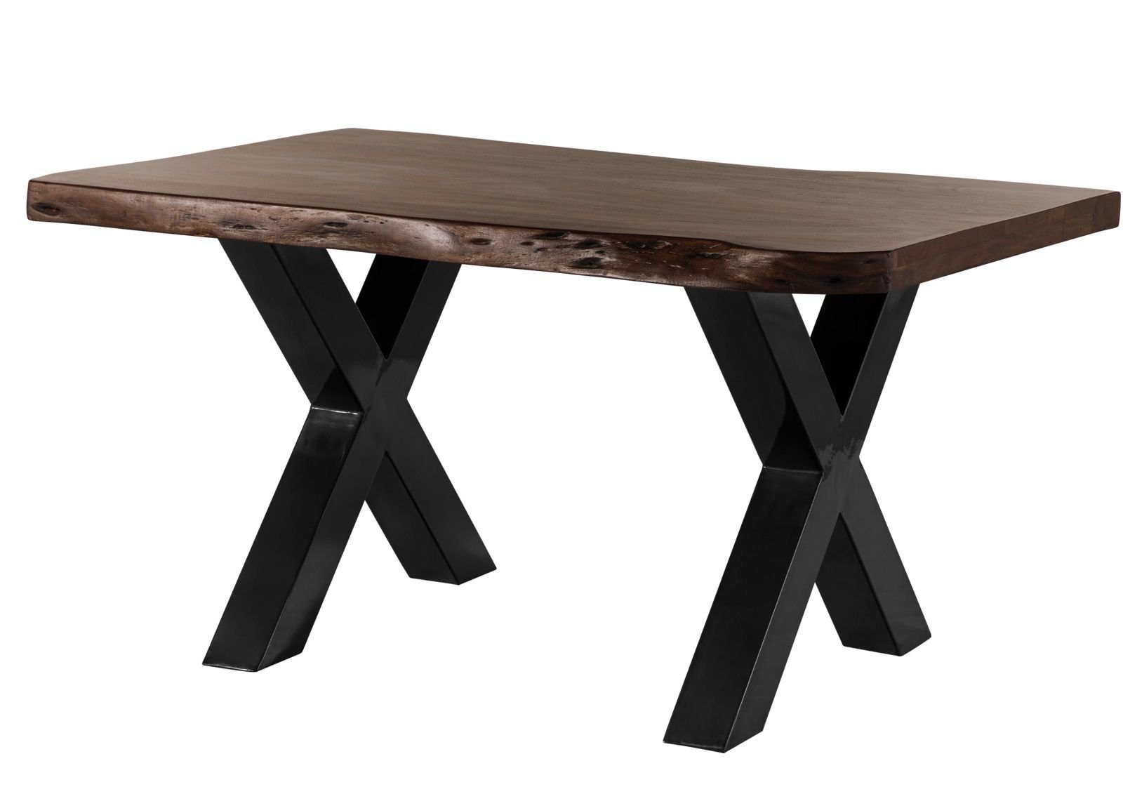 Massivmoebel24 Baumkantentisch FREEFORM (Baumtisch Akazie 160x90x77 günstig online kaufen