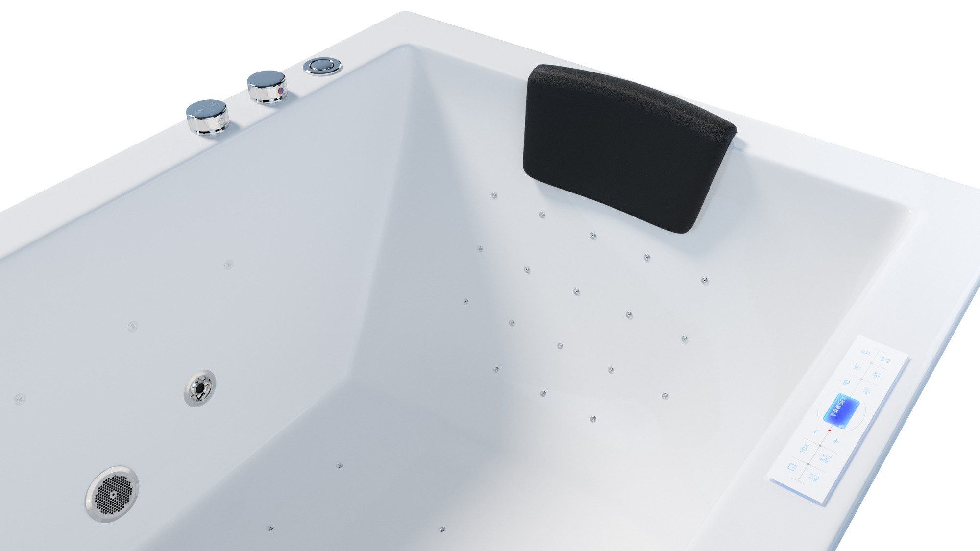 Magnolia Home Whirlpool-Badewanne Deluxe Whirlpool Set OMEGA ULTRA 170 mit 80 Düsen und LED-Beleuchtung