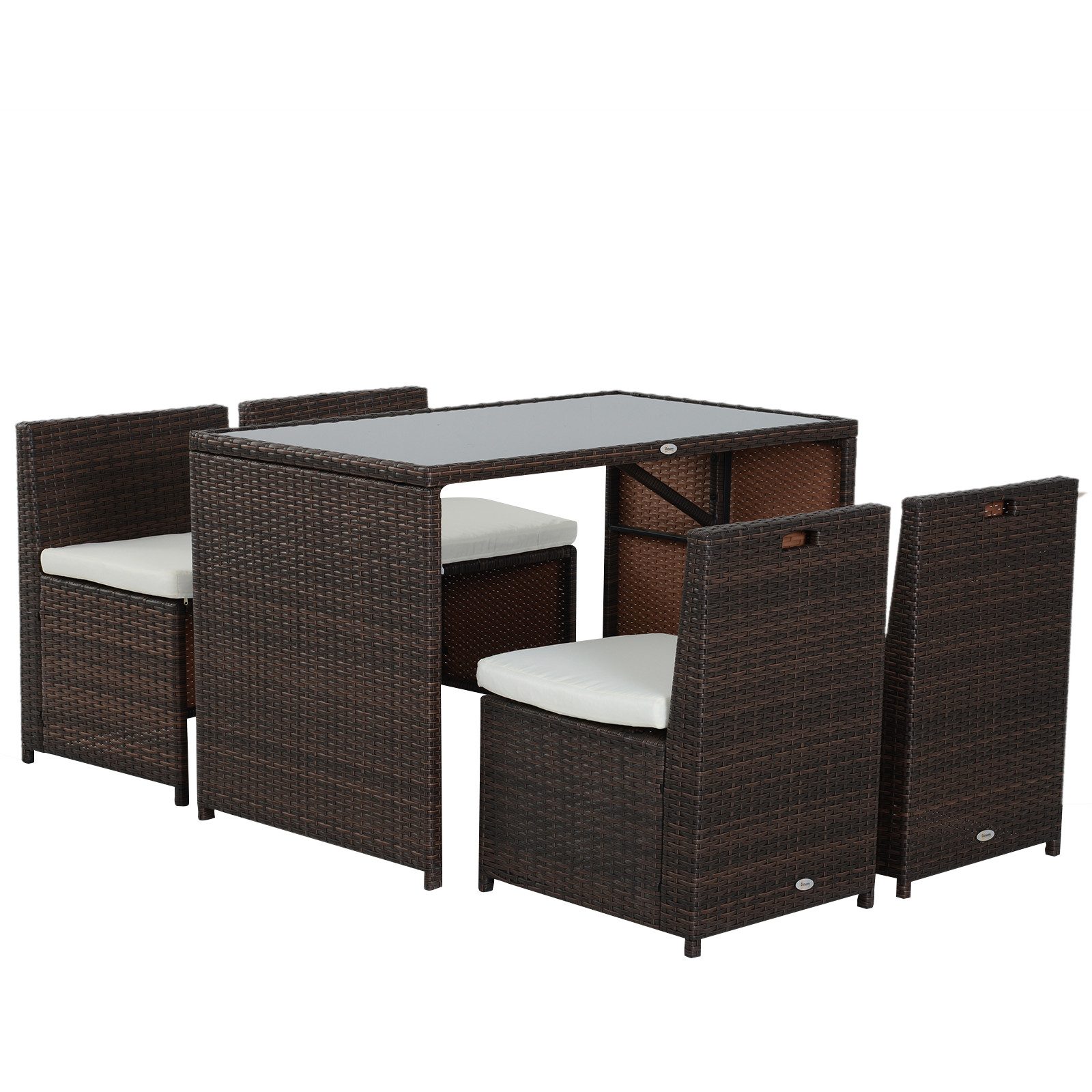 Outsunny Sitzgruppe Polyrattan Gartenmöbel, (Polyrattan Gartenmöbel, günstig online kaufen