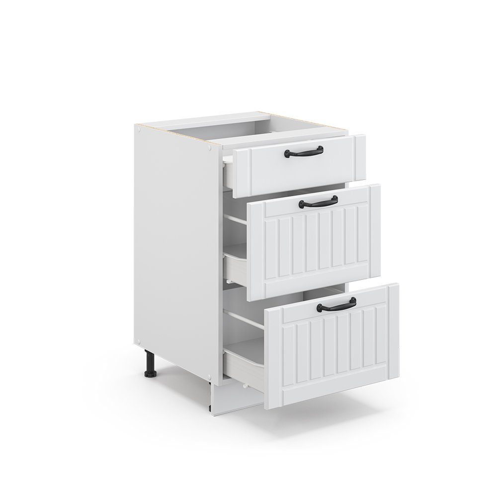 Vicco Unterschrank Fame-Line, Weiß Landhaus/Weiß, 50 günstig online kaufen