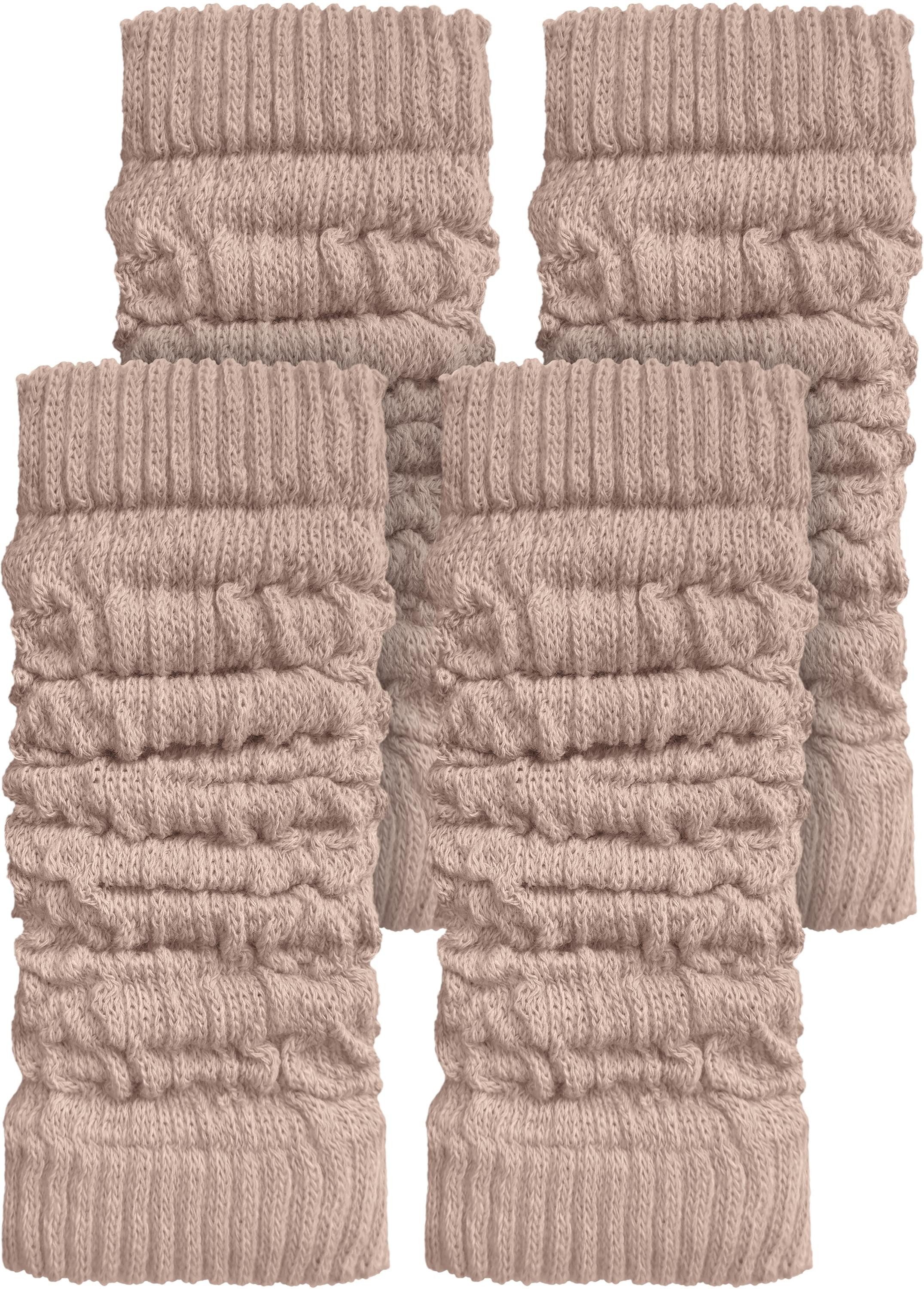 normani Beinstulpen 2 Paar Strickstulpen mit wärmender Wolle modische Strickstulpen