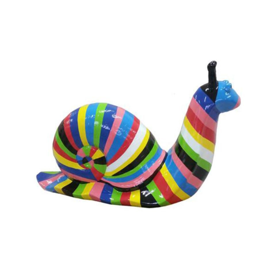 JVmoebel Skulptur Bunte Designer Figur Schnecke aus hochwertigem Material (1 St), Made in Europe