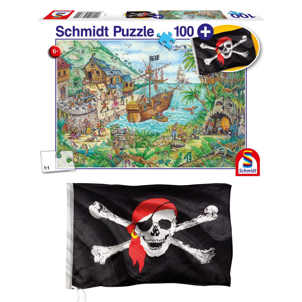 Schmidt Spiele Puzzle Puzzle Piratenbucht 100 Teile, Puzzleteile günstig online kaufen
