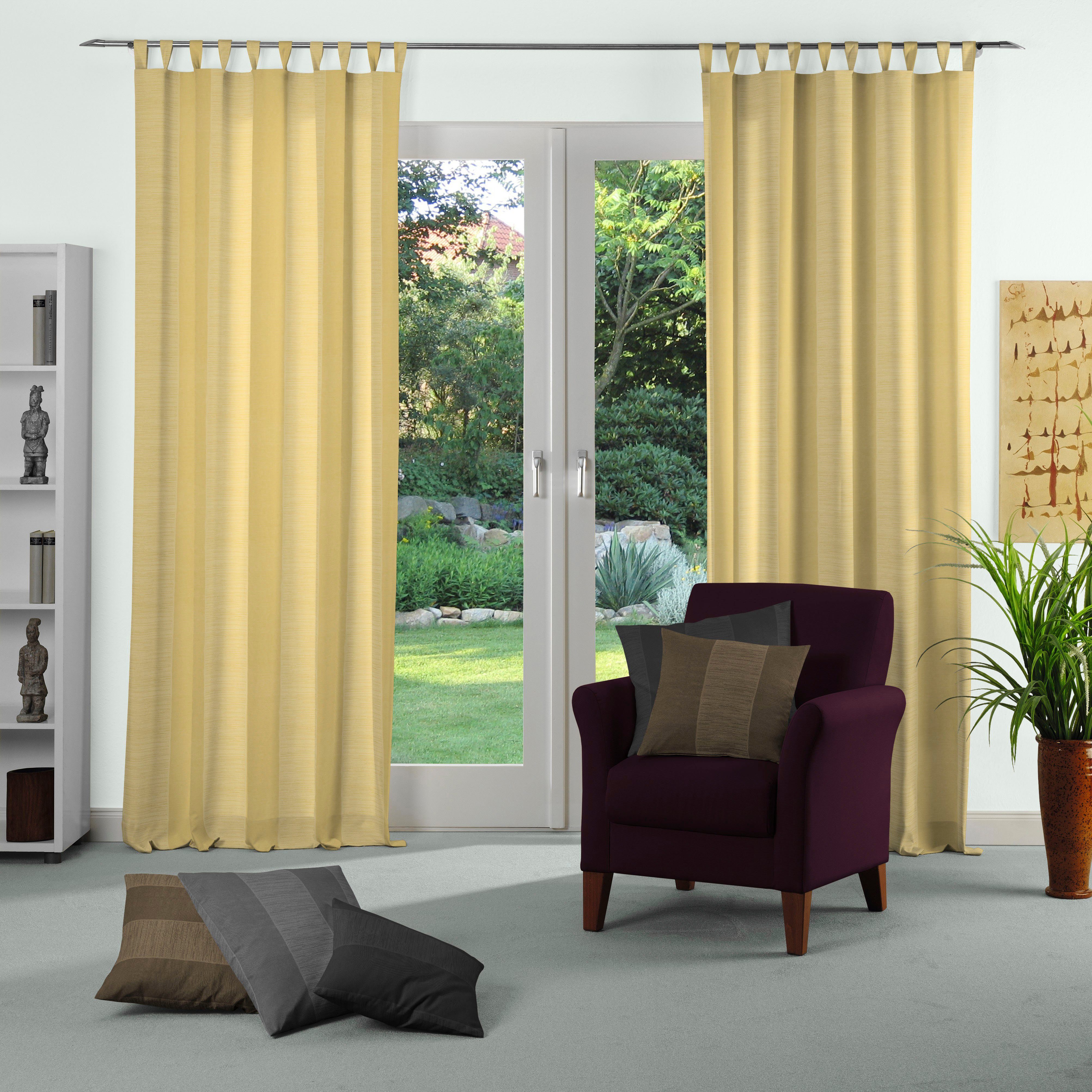 Wirth Vorhang Niederau (1 St), Schlaufen, blickdicht, Jacquard