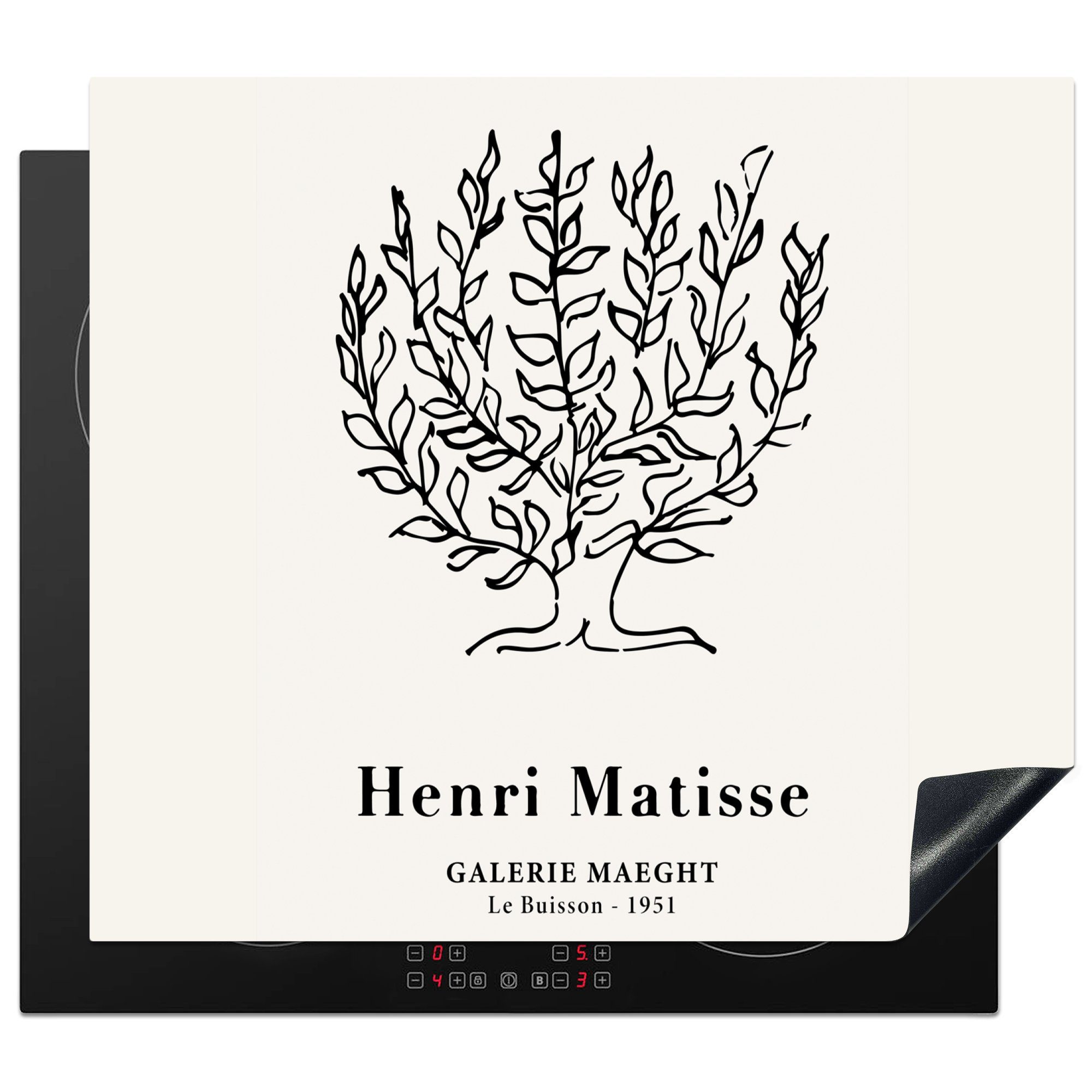 MuchoWow Herdblende-/Abdeckplatte Matisse - Baum - Natur - Alte Meister, Vinyl, (1 tlg), 60x52 cm, Mobile Arbeitsfläche nutzbar, Ceranfeldabdeckung