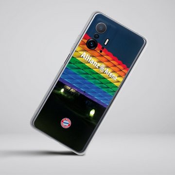 DeinDesign Handyhülle FC Bayern München Regenbogen Stadion Allianz Arena Rainbow, Xiaomi 11T Pro 5G Silikon Hülle Bumper Case Handy Schutzhülle