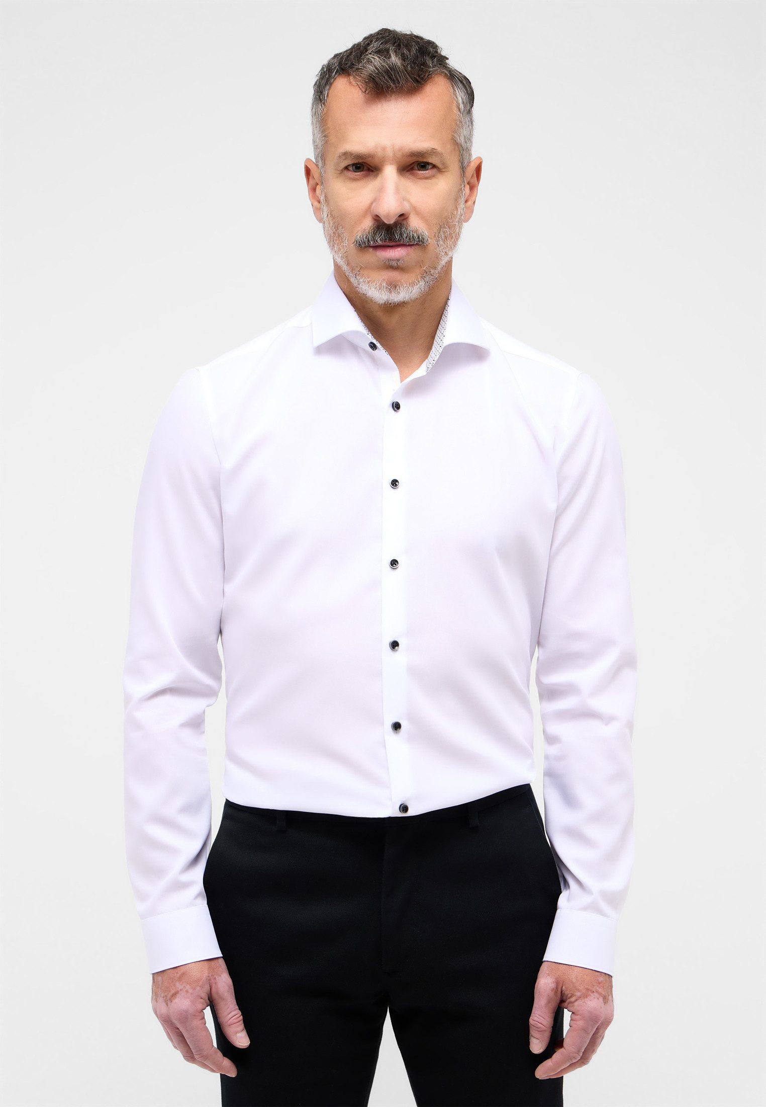 Eterna Langarmhemd - Hemd Slim Fit - Original Shirt Popeline - ohne Brusttasche