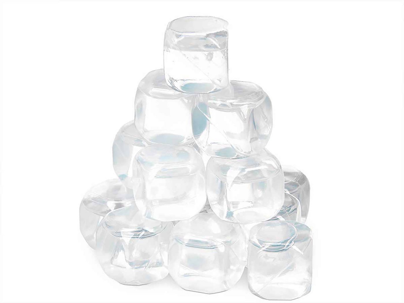 Leknes Eiswürfel-Steine 18x EISWÜRFEL Set Wiederverwendbar Kunststoff Kühlstein Weinkühler 36, Kühlsteine Kühlwürfel Kühlwürfel Getränk Eisformen Eis Cube Würfel