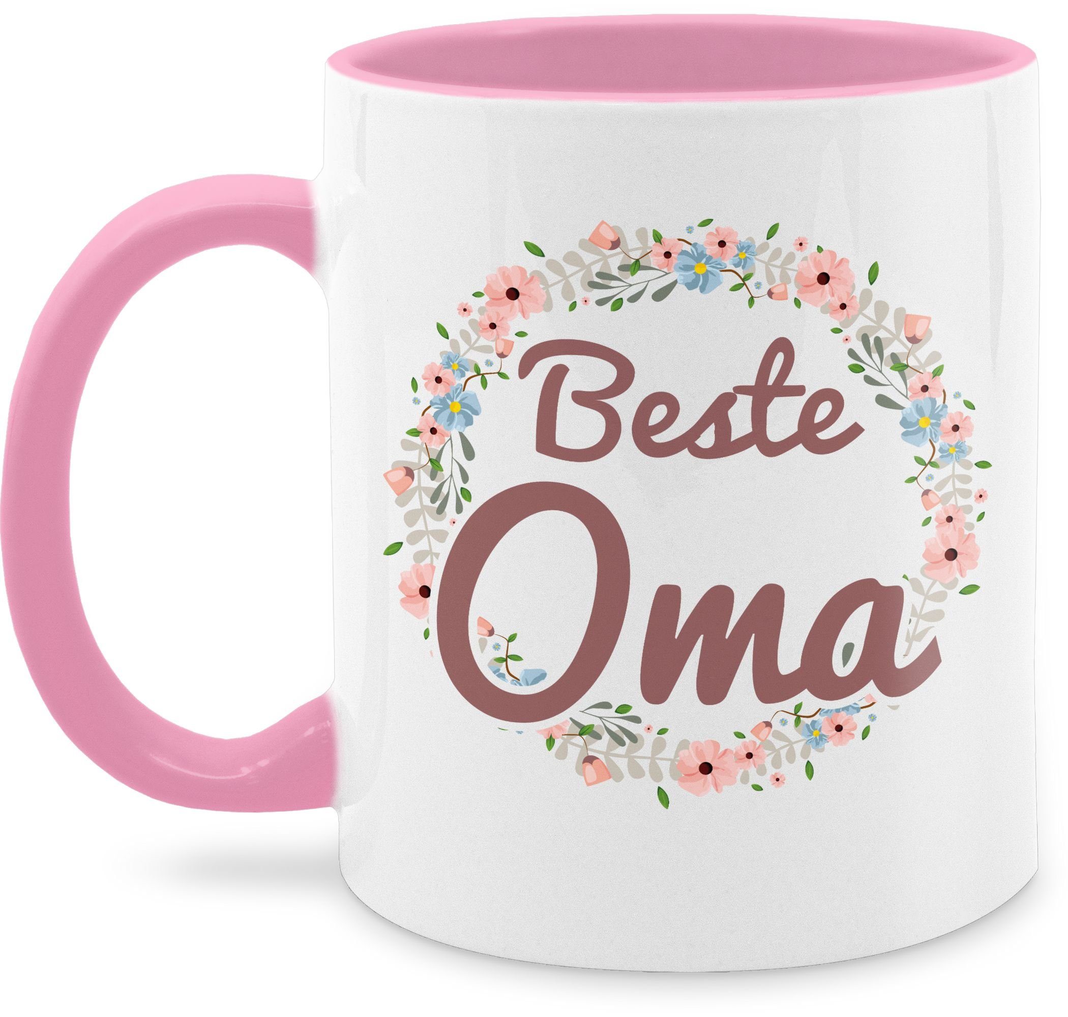 Shirtracer Tasse Beste Oma Tasse, Keramik, Oma Großmutter 2 Rosa