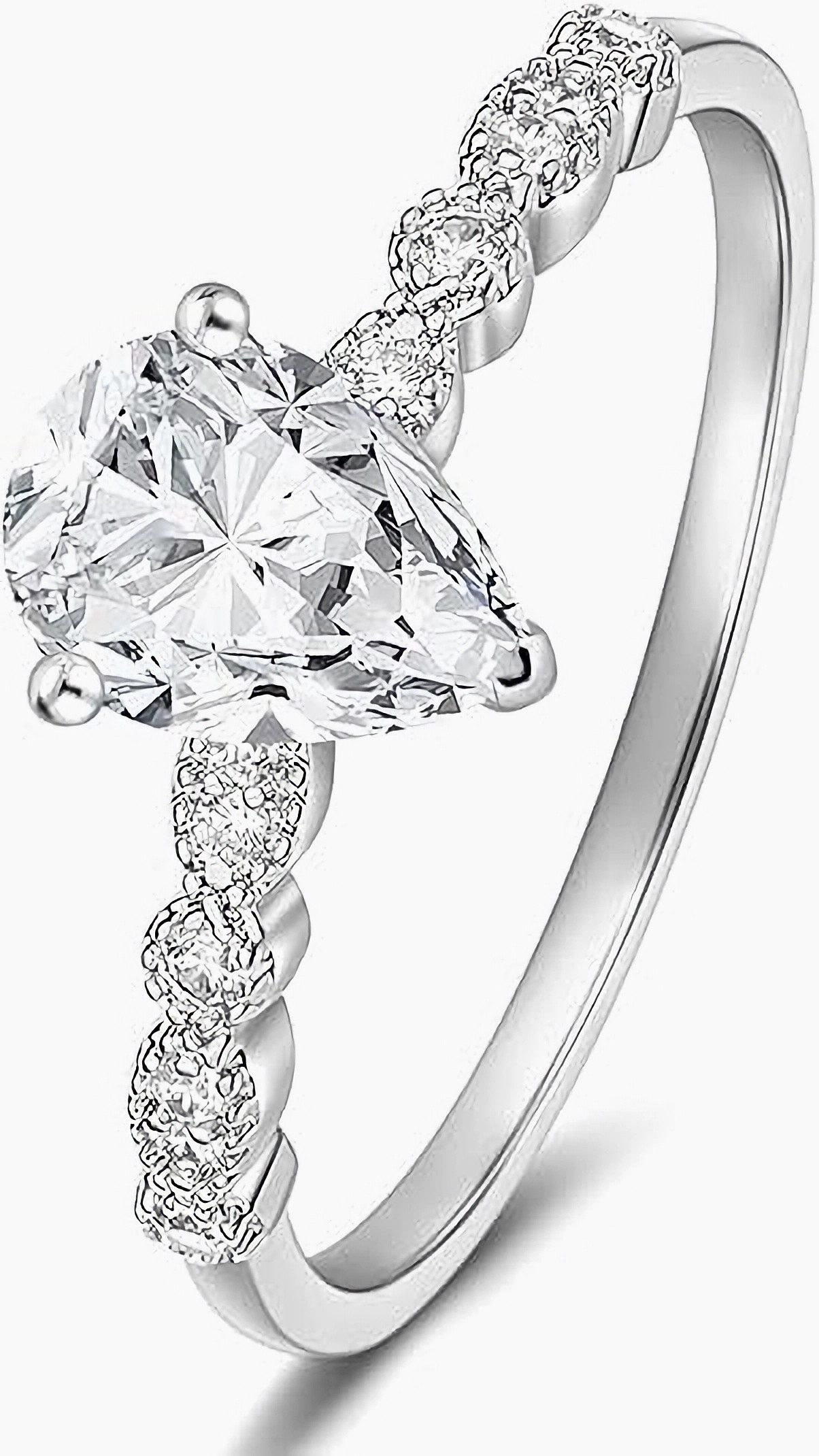 Jumpeak Trauring D Farbe vs1 Klarheit, 1,5 Karat Labradorit im Birnenschliff Ring, 14k Gold, Ehering für Hochzeiten, Jubiläen