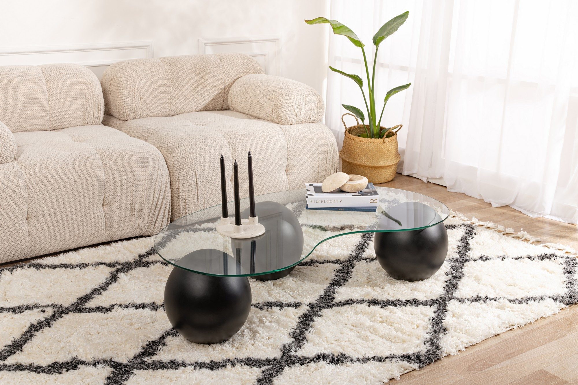Skye Decor Couchtisch Sphere (1 Tisch), Organisch geformte Tischplatte