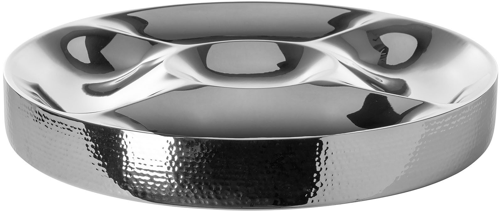 Fink Servierplatte VOLCAN, Edelstahl, (1-tlg), Schale, Teller, mit 5er Aufteilung, aus Edelstahl, Ø ca. 36,5 cm