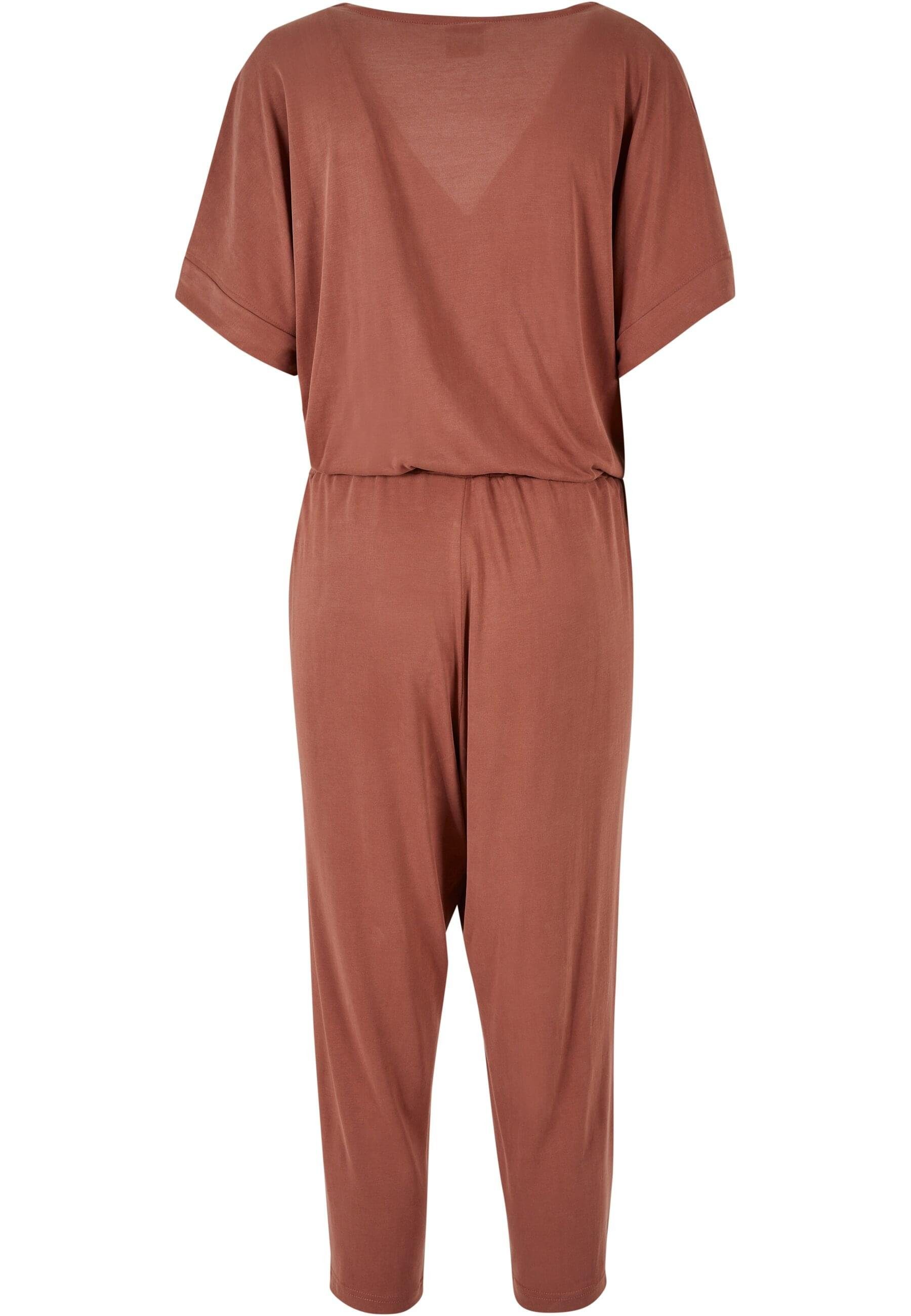 URBAN CLASSICS Jumpsuit Damen Ladies terracotta (1-tlg) Modal Jumpsuit