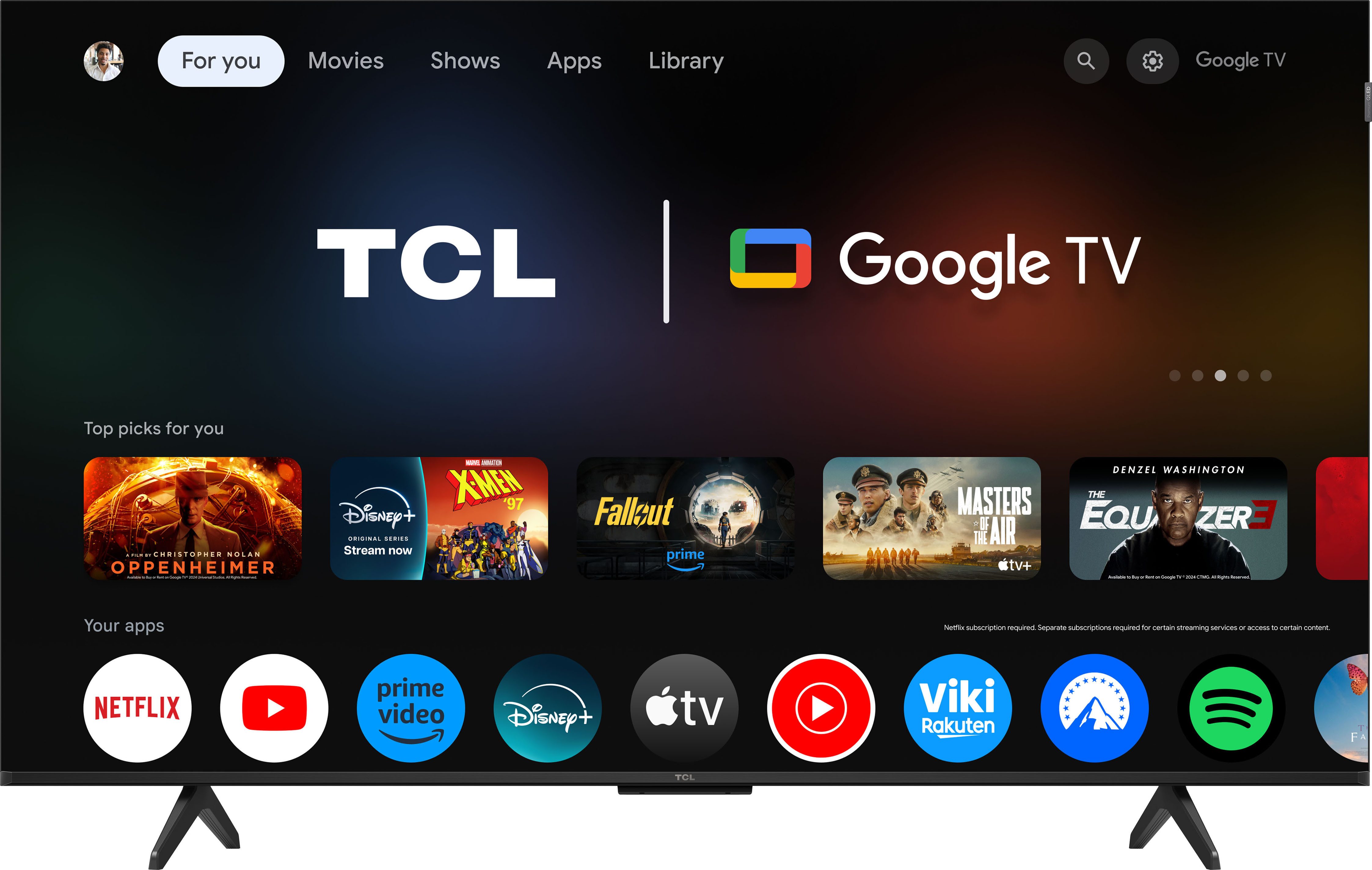 TCL 50P71KX1 QLED-Fernseher (126 cm/50 Z...