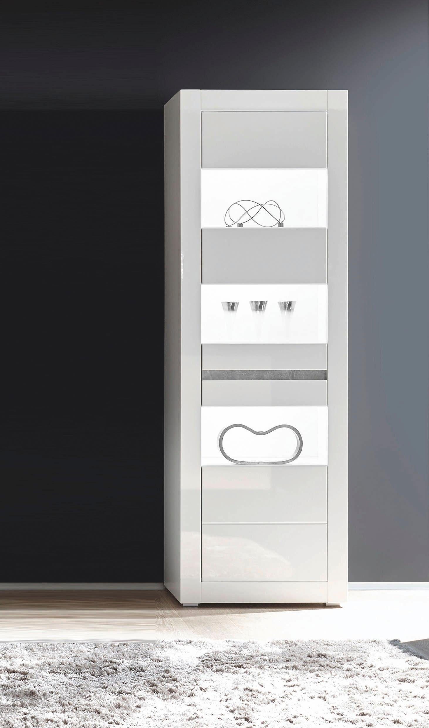 INOSIGN Vitrine Carat Höhe 198 cm, zwei Leisten angeliefert, 1 x grau, 1 x günstig online kaufen