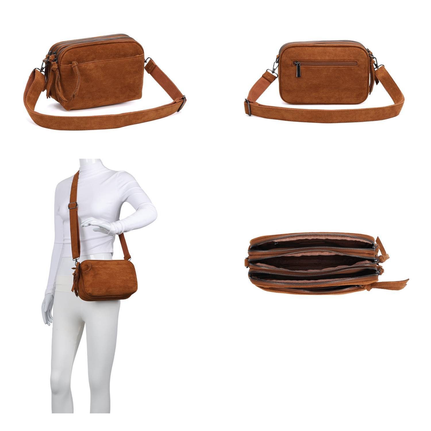 ITALYSHOP24 Schultertasche Damen Tasche Umhängetasche Brusttasche günstig online kaufen