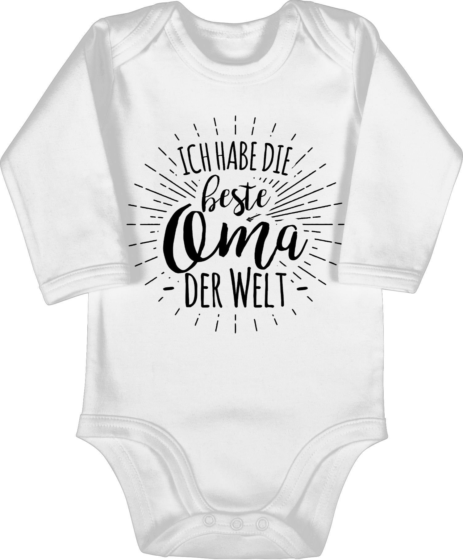 Shirtracer Shirtbody Ich habe die beste Oma der Welt Sprüche Baby, Ein
