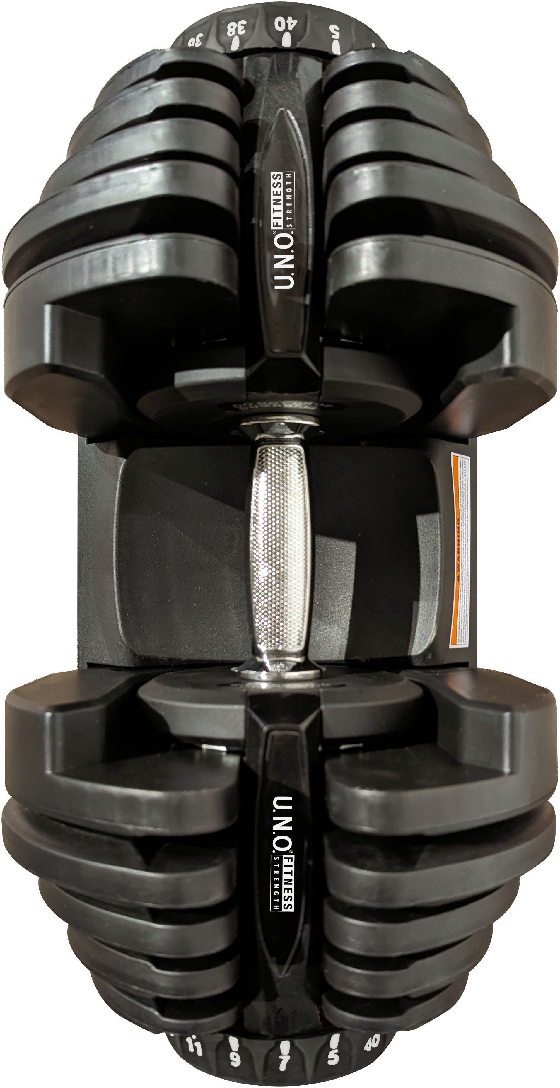 U.N.O. FITNESS Hantel-Set DB 40 verstellbare Hantel, (Packung, 1x DB 40 = eine Hantel + Ablage, Für Hantelset 2 stk. benötigt), Schnellverstellung des Gewichts