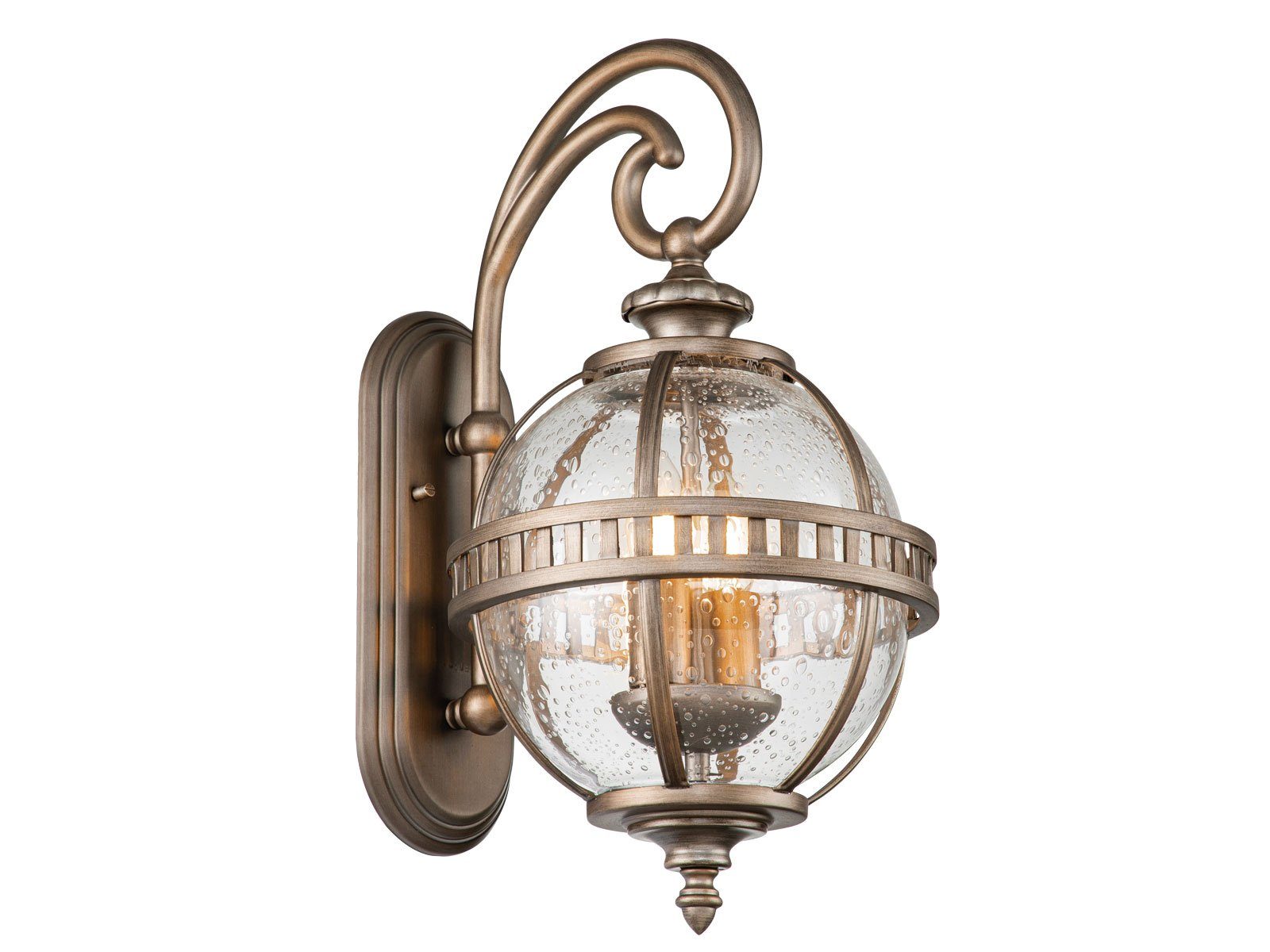 Kichler LED Außen-Wandleuchte, LED wechselbar, warmweiß, Fassadenbeleuchtung Haus-wand & Garten-leuchten mit Strom, Höhe 49cm