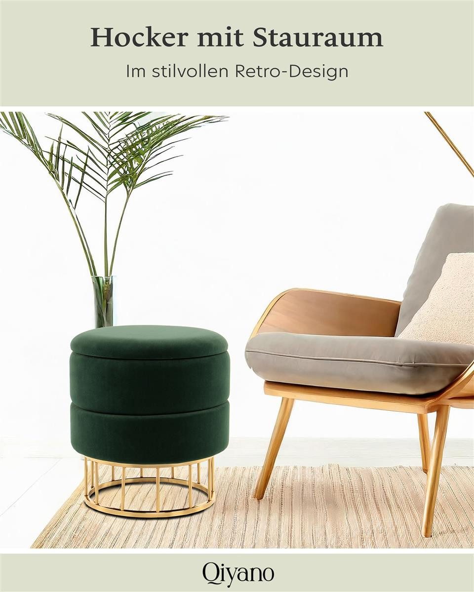 Qiyano Hocker Sitzhocker Edina - Stauraum, günstig online kaufen