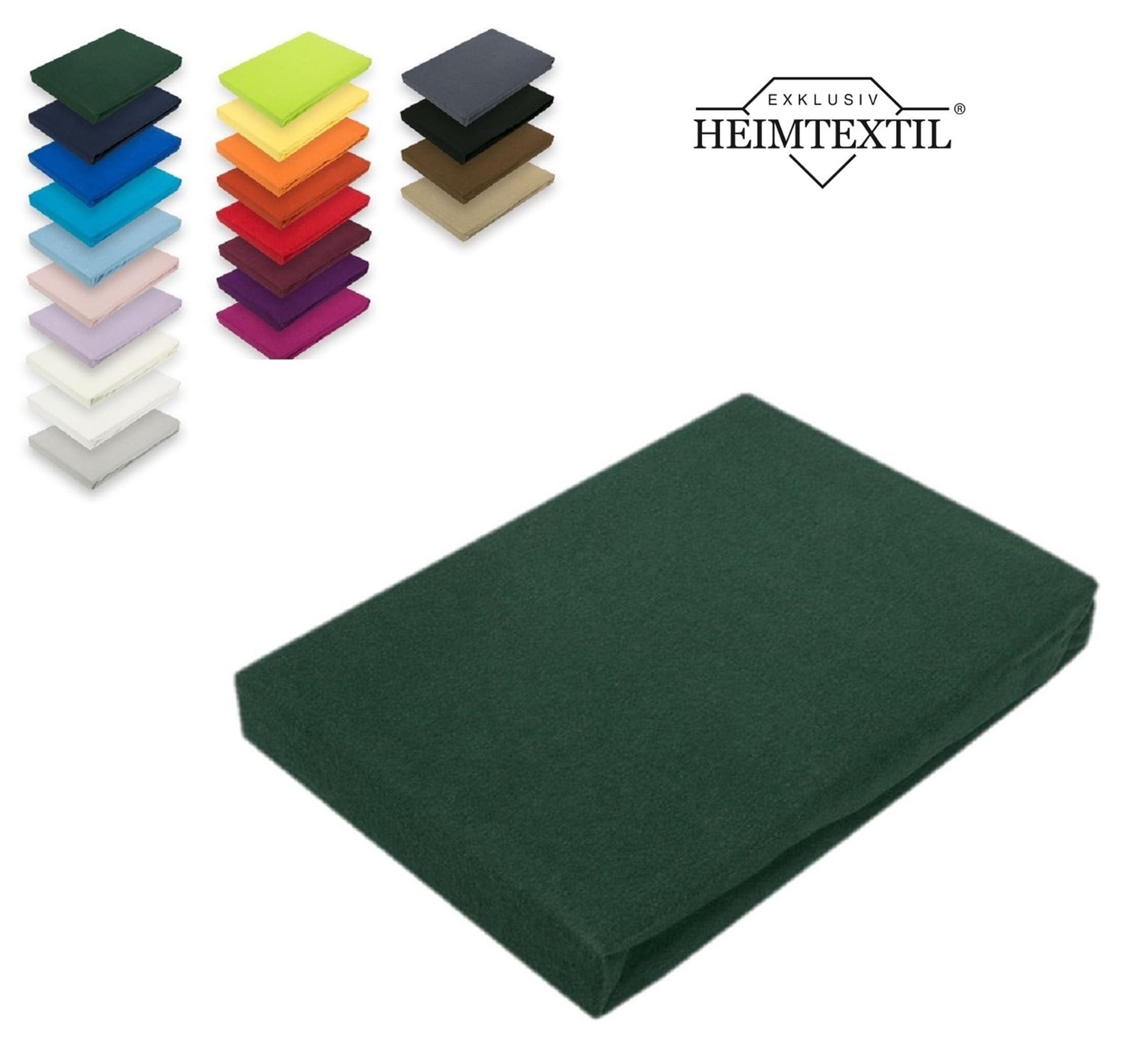 EXKLUSIV HEIMTEXTIL Spannbettlaken Marke Jersey Spannbettlaken Spannbetttuch Bettlaken Rundumgummizug, Jersey, Gummizug: rundum, (1 Stück), mit Rundumgummizug