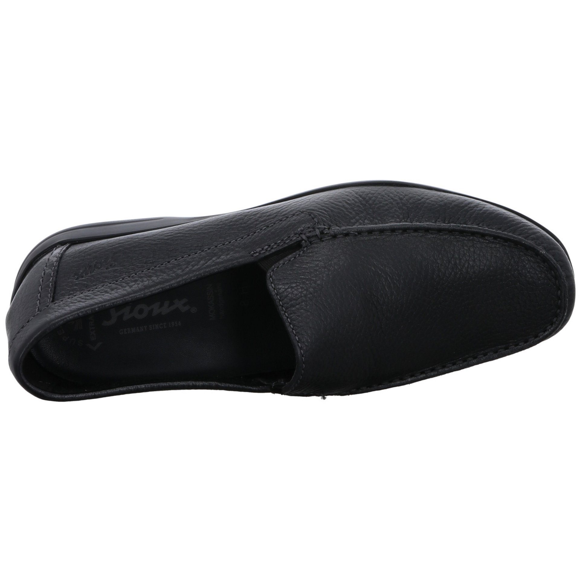 SIOUX Herren Mokassins Schuhe schwarz Mokassin Gilles Glattleder dunkel Slipper