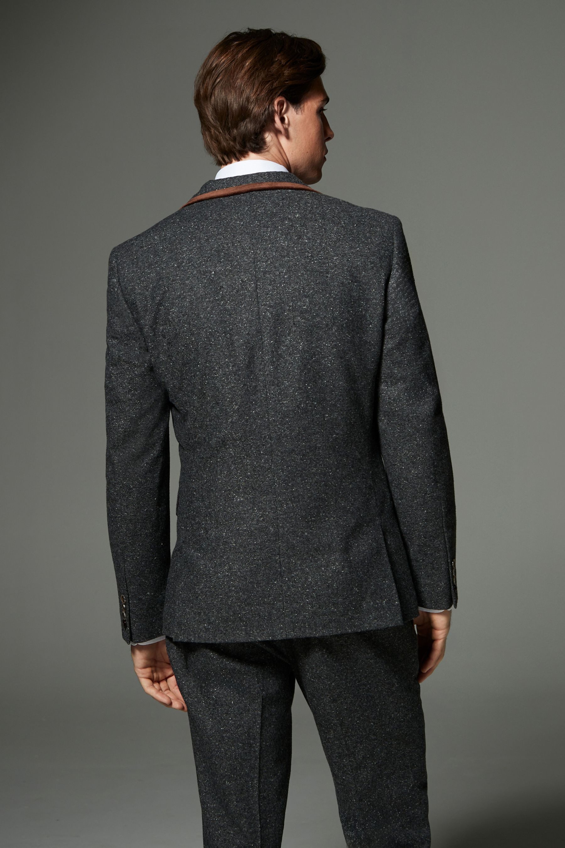 Next Sakko Regular Fit Anzugsakko aus Wollmischung mit Besatz (1-tlg) günstig online kaufen