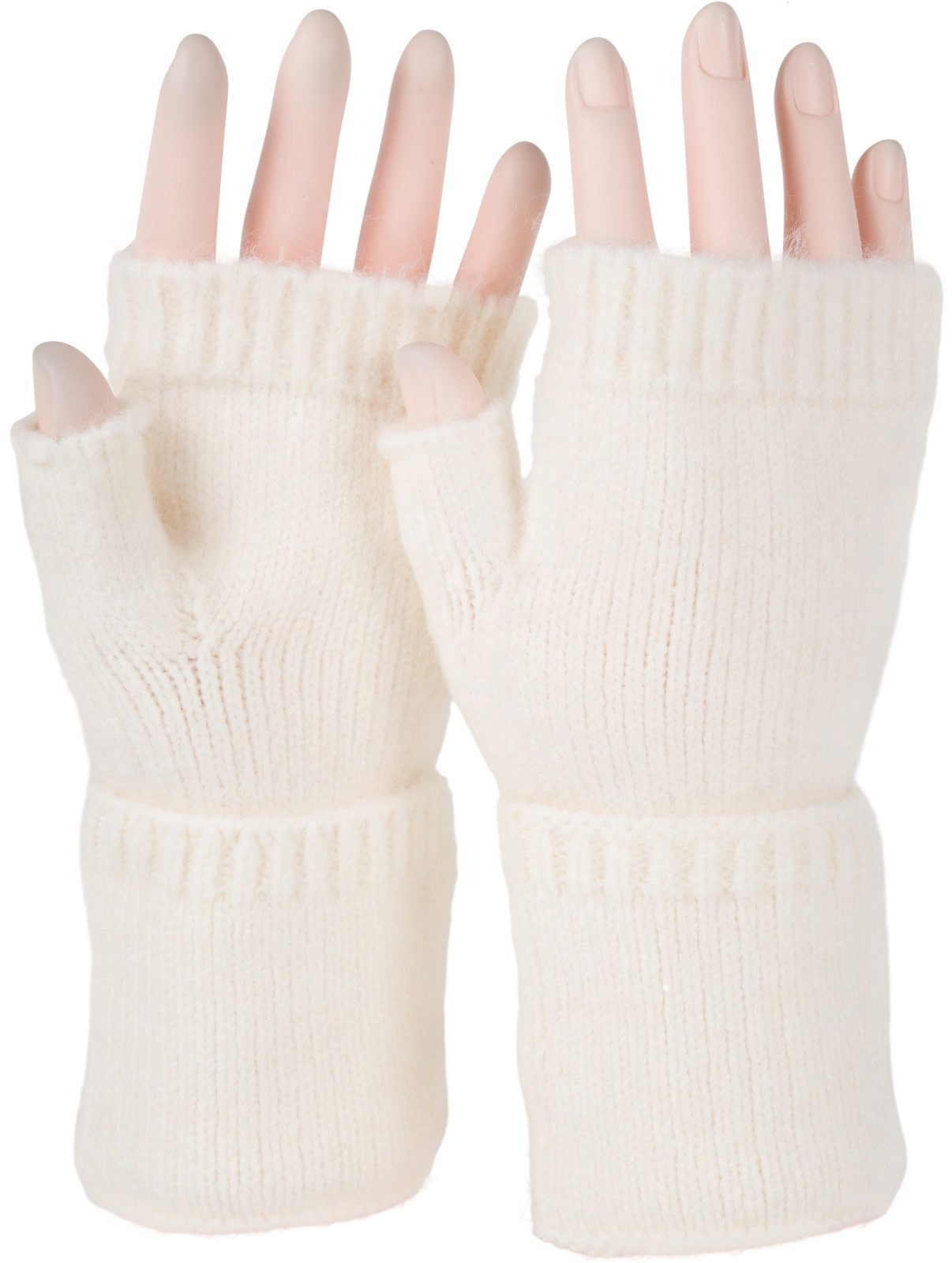 styleBREAKER Strickhandschuhe Fingerlose Strickhandschuhe Einfarbig (1-St) günstig online kaufen