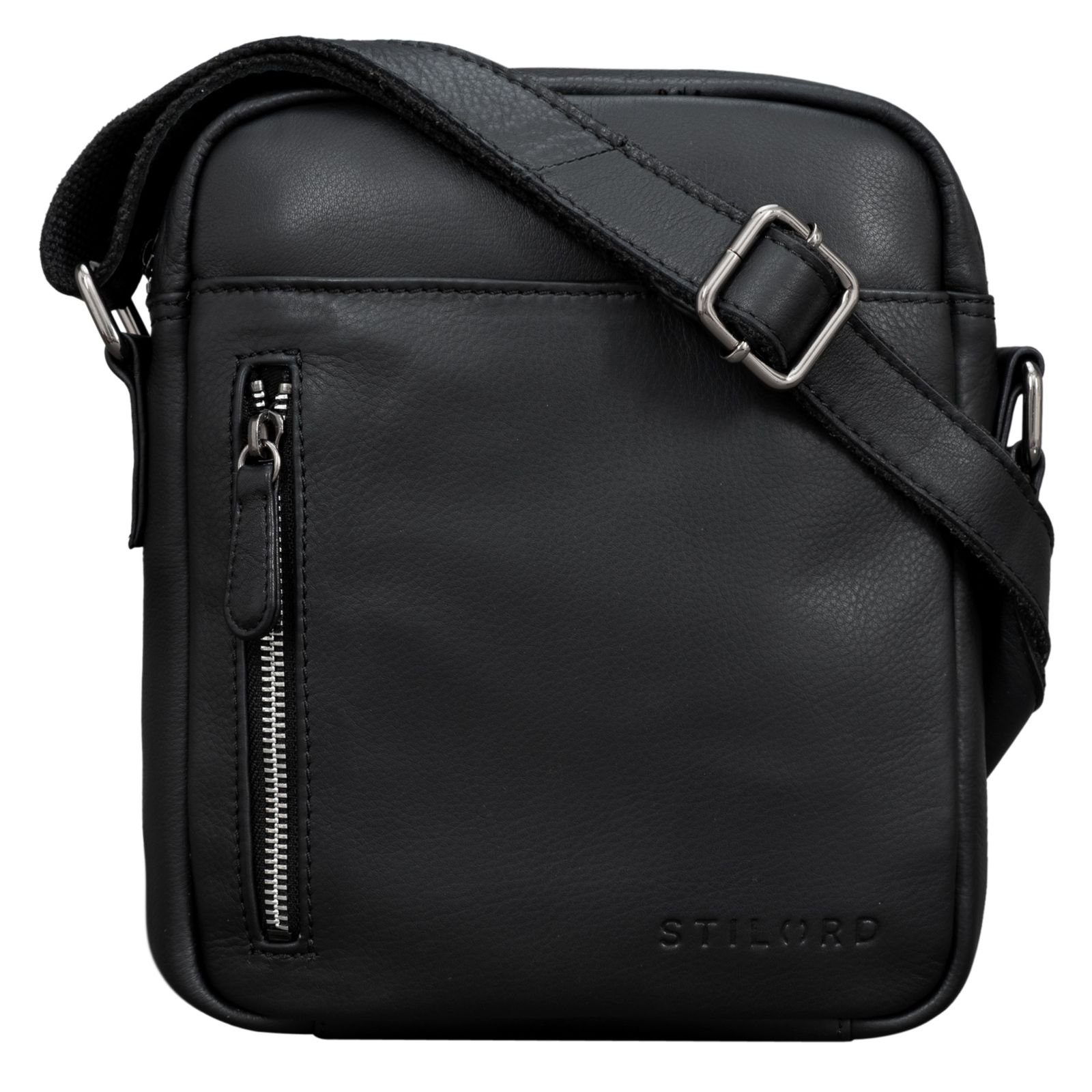 STILORD Schultertasche "Kennedy" Kleine Umhängetasche Echtleder