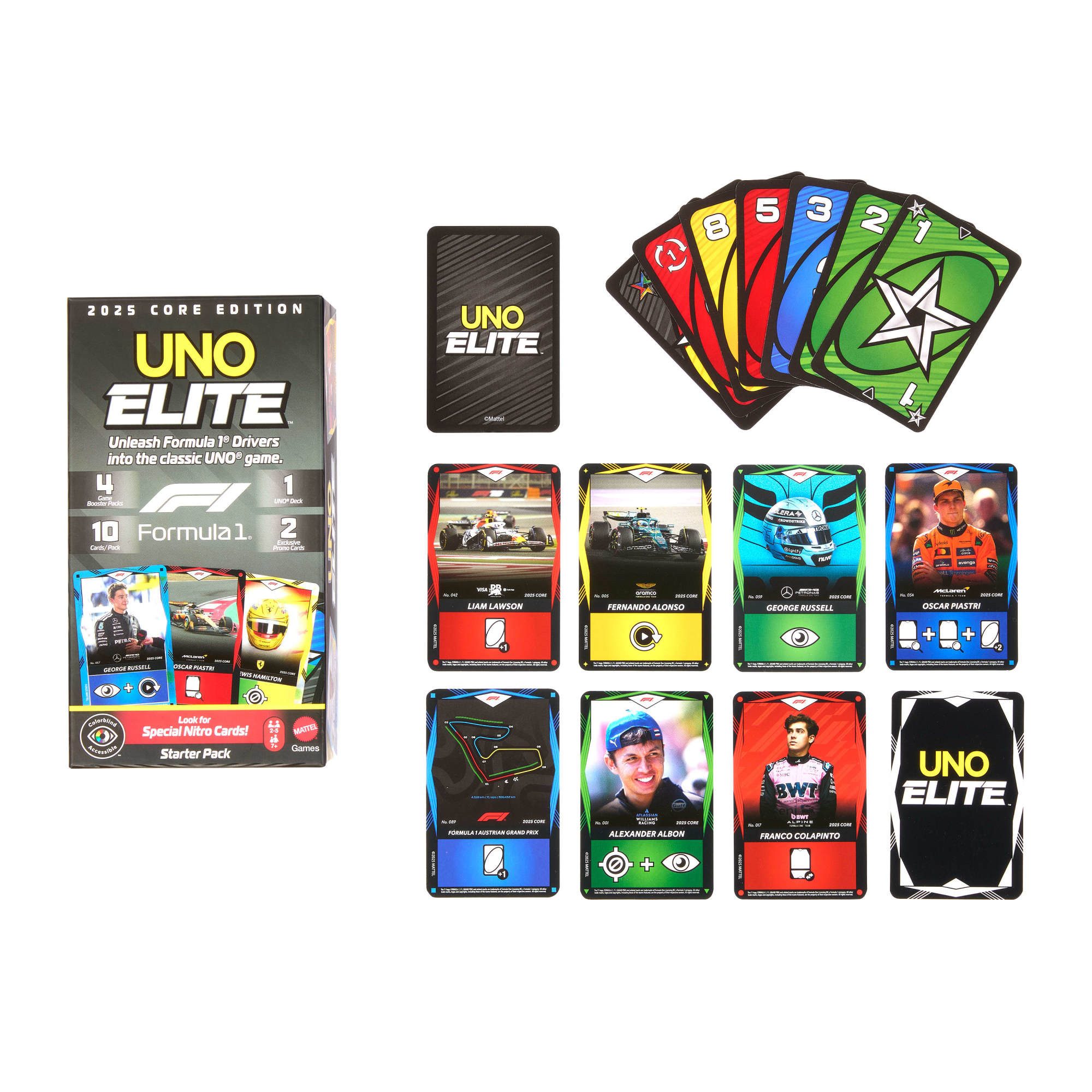 Mattel games Spiel UNO Elite F1 Starter-Set, Kartenspiel