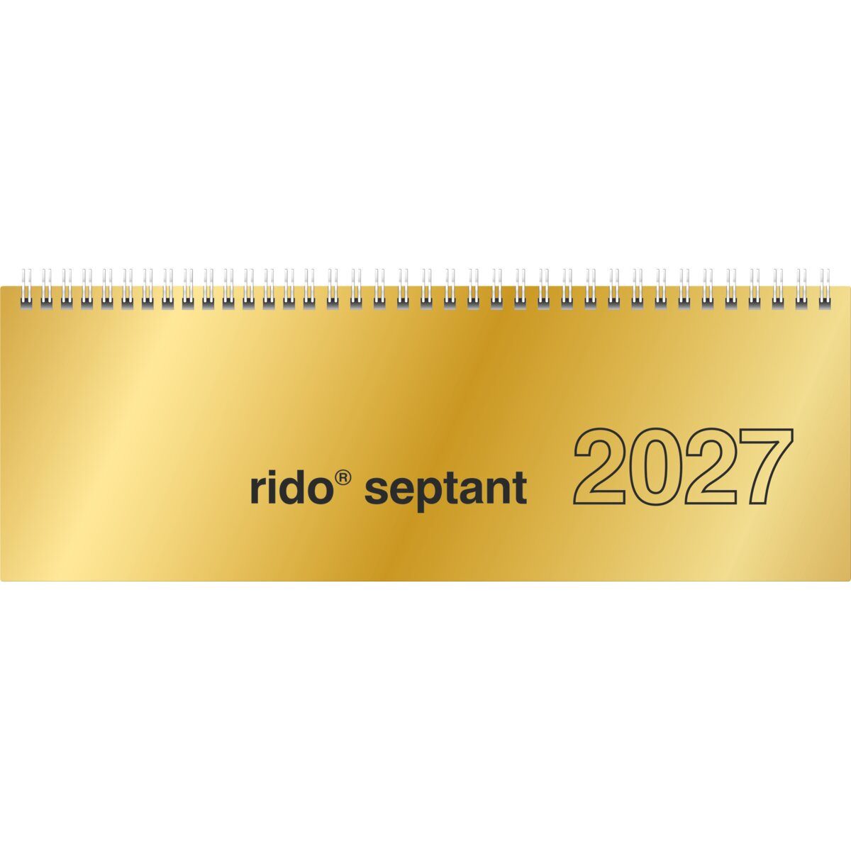 rido ide Schreibtischkalender Schreibtischquerkalender Septant 30,5x10,5cm 1 Woche/2 Seiten Chromolu