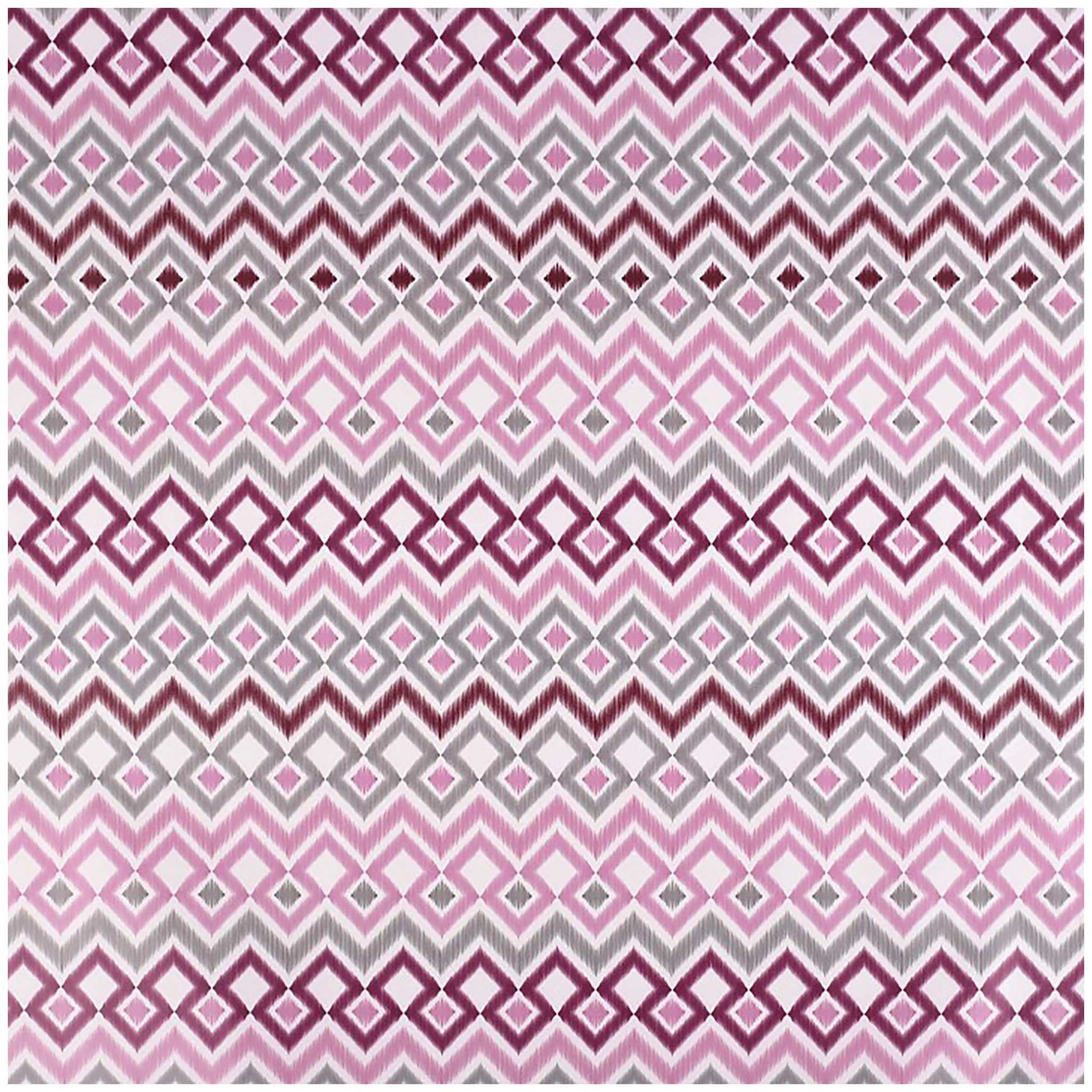 maDDma Geschenkpapier 1 Rolle Geschenkpapier Dekopapier Verpackungspapier, rosa-rot Zickzack