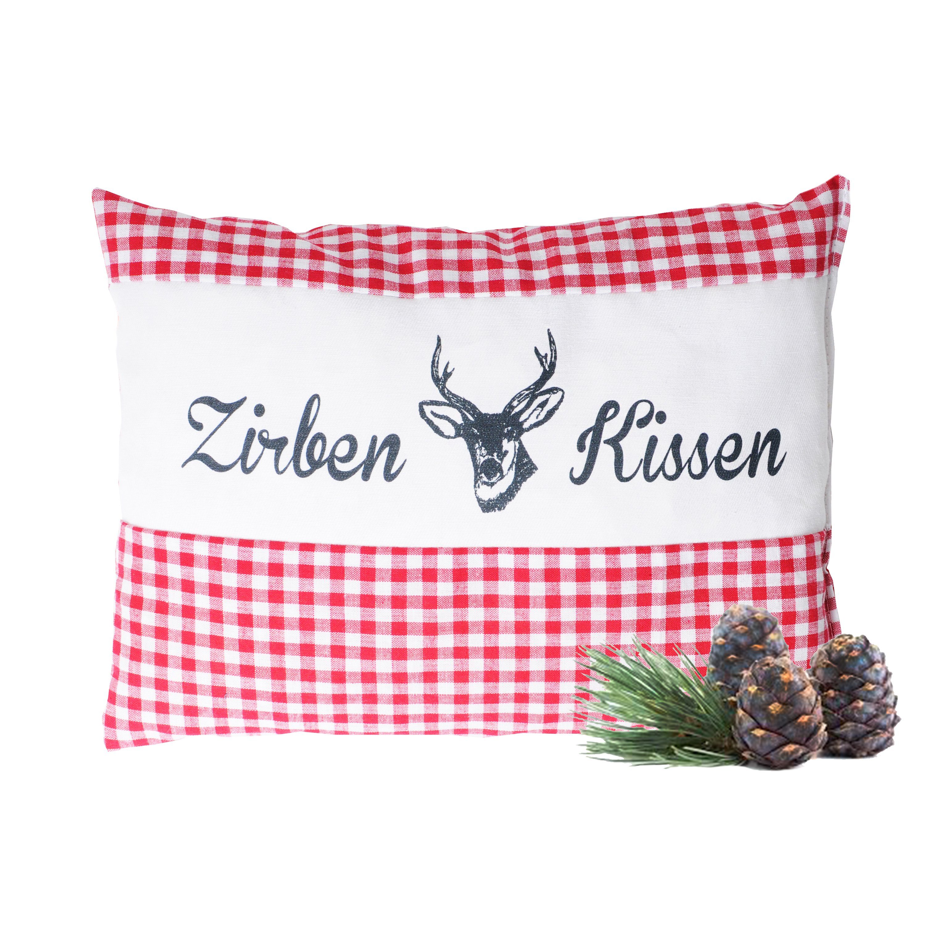 Dr. Berger Zirbenkissen Zirbenkissen Vichy Rot 26 x 19 cm