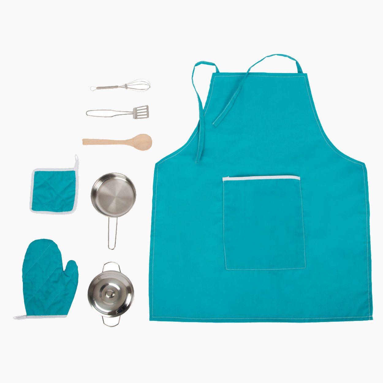 Small Foot Spiel-Kochgeschirr Kochset mit Schürze, (packung, 8-tlg), entfacht die Leidenschaft für das Kochen