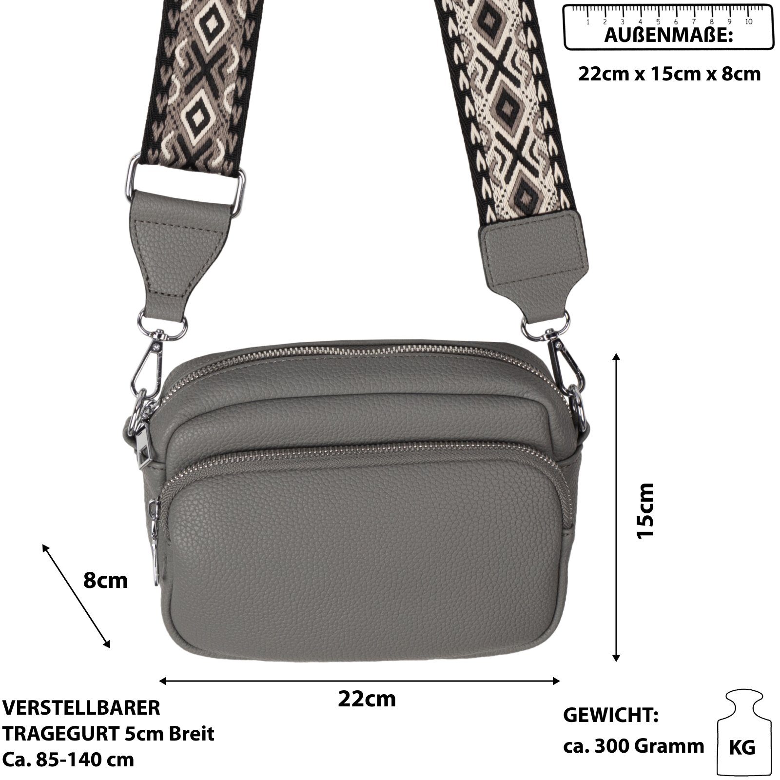 EAAKIE Gürteltasche Bauchtasche Umhängetasche Crossbody-Bag Kunstleder günstig online kaufen