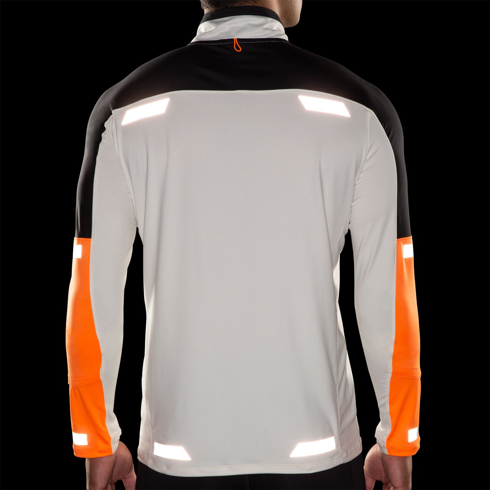 Brooks Langarmshirt Run Visible 1/2 Zip 2.0 Men 211516-167 Gut sichtbar im Dunkeln – Bild 5 von 5