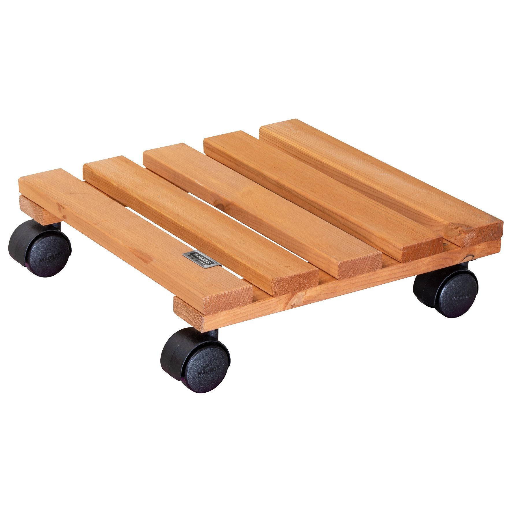 WAGNER design yourself Тележка для растений NATURE in diversen Größen I für Innenbereich I rund und eckig I aus FSC® Massivholz, unterschiedliche Farben I Tragkraft 100 kg - Made in EU