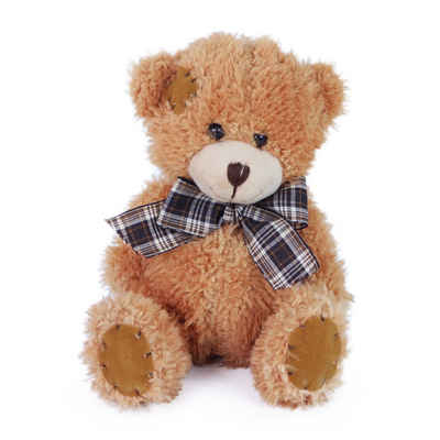 Teddys Rothenburg Kuscheltier Teddybär 15 cm hellbraun mit Flicken Stoffteddybär Plüschbär