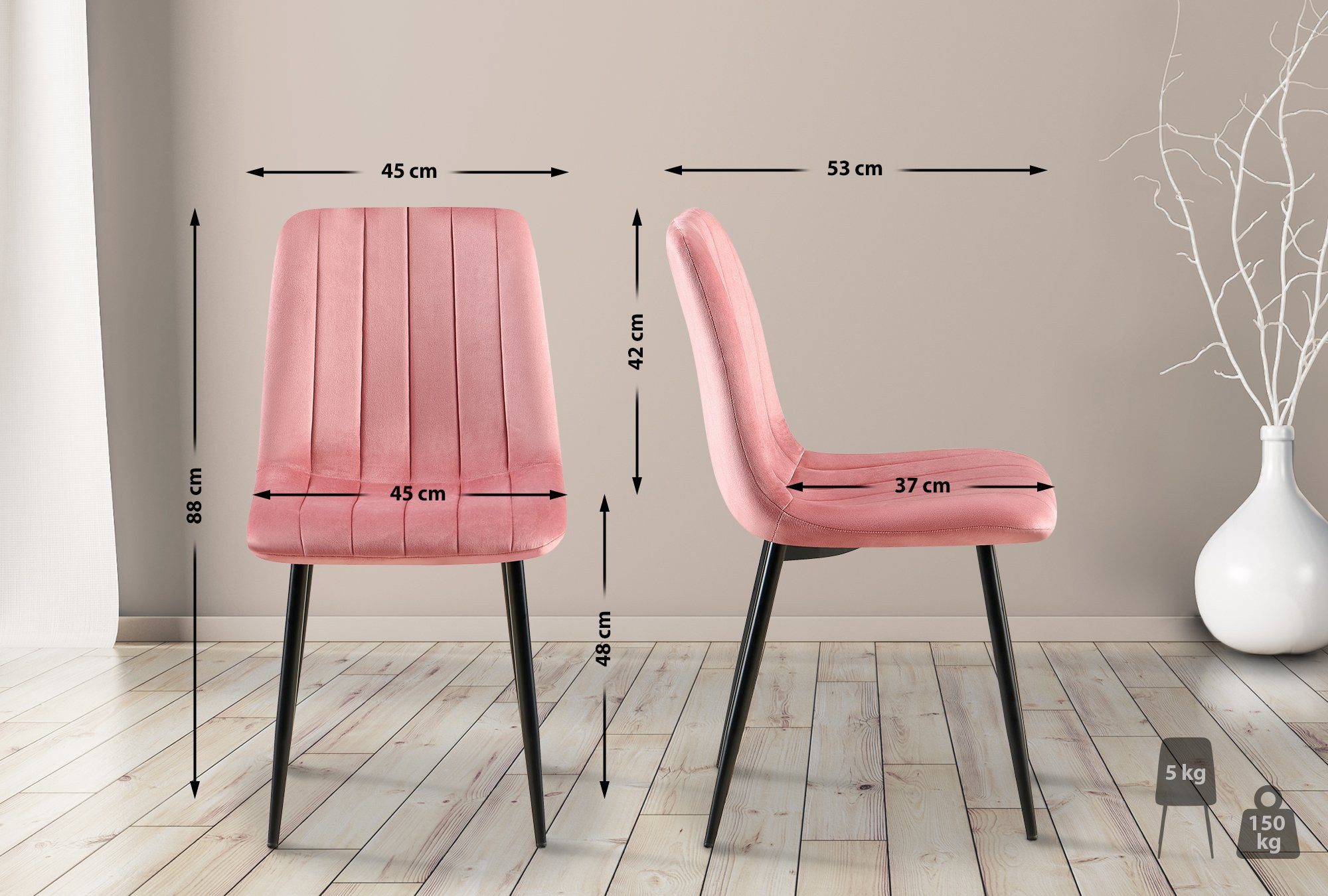 CLP Esszimmerstuhl Dijon (4er Set), gepolstert, günstig online kaufen