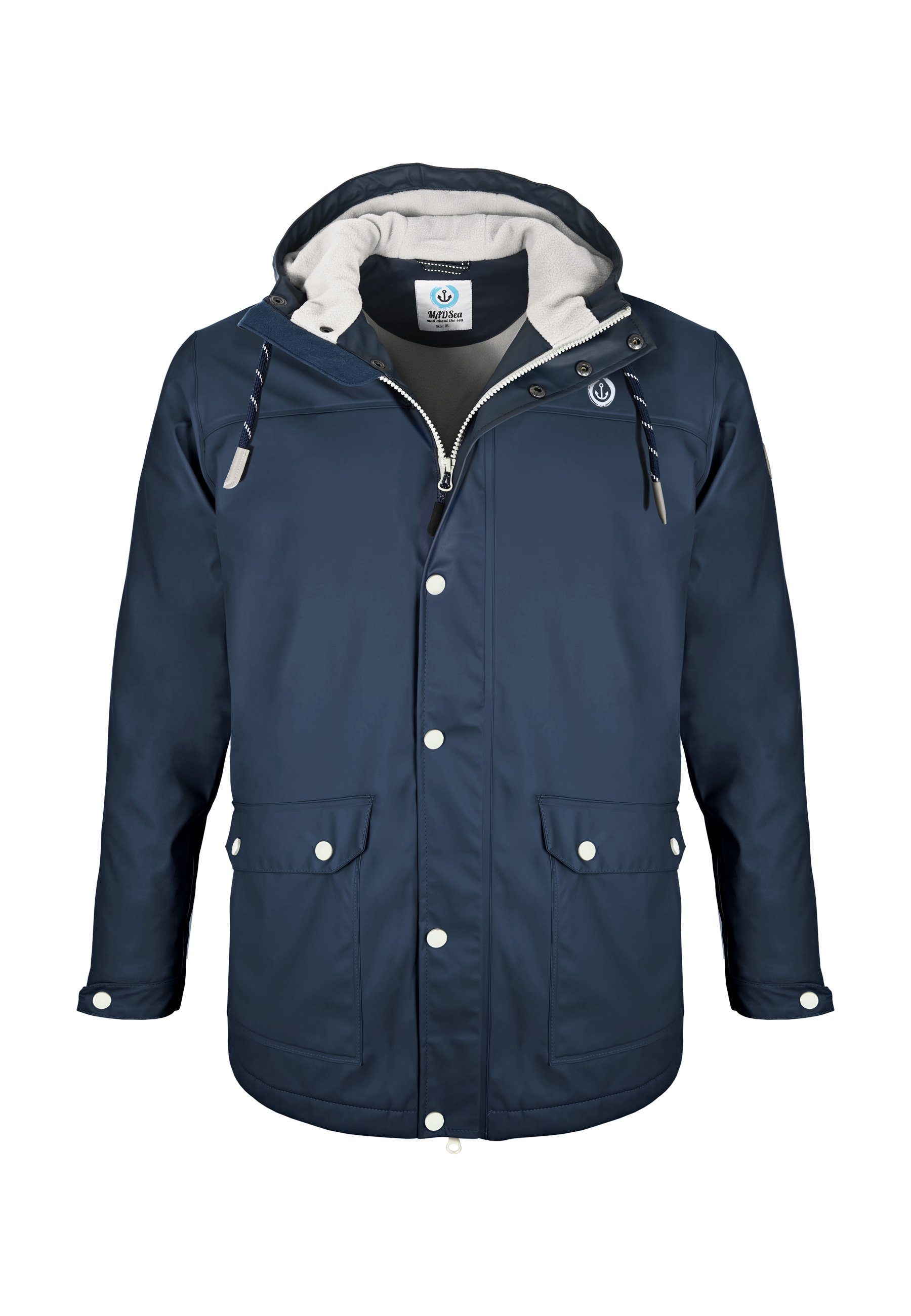 kuscheligem Winterjacke mit Fleeceinnenfutter Regenparka Friesennerz MADSea navy