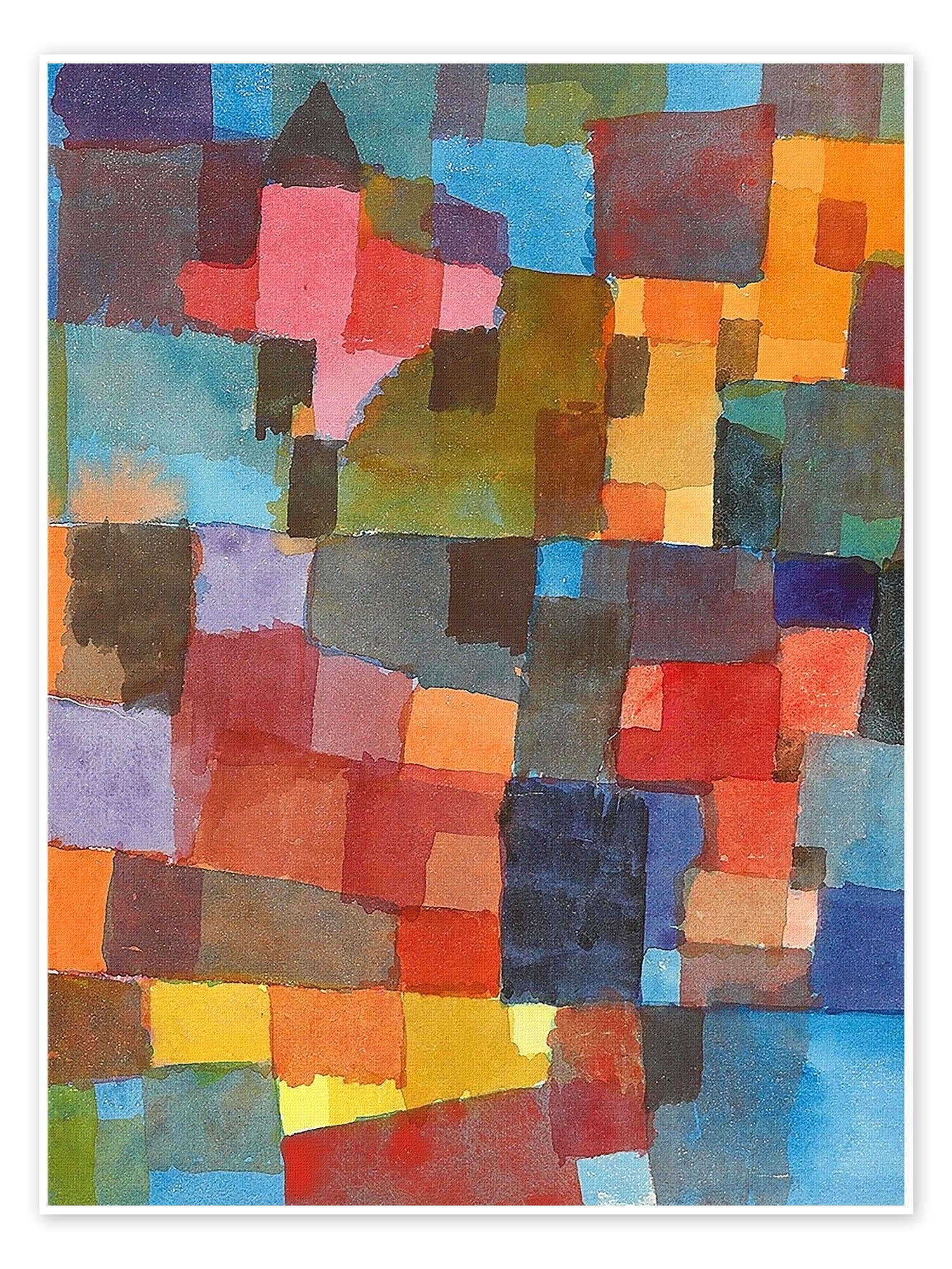 Posterlounge Wandbild Raumarchitekturen, Paul Klee, erhältlich als Poster, Leinwandbild, Wandsticker oder Acrylglasbild