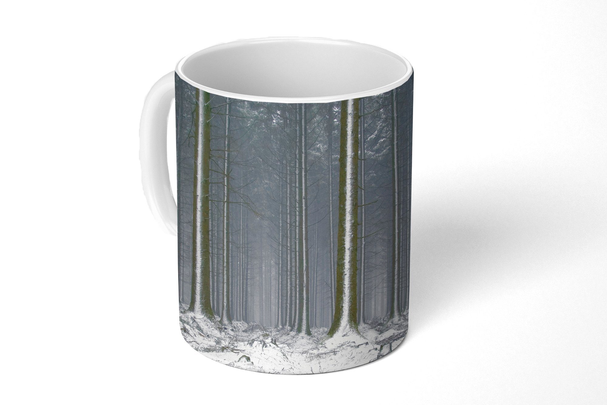 MuchoWow Tasse Bäume - Winter - Schnee, Keramik, Kaffeetassen, Teetasse, Becher, Teetasse, Geschenk