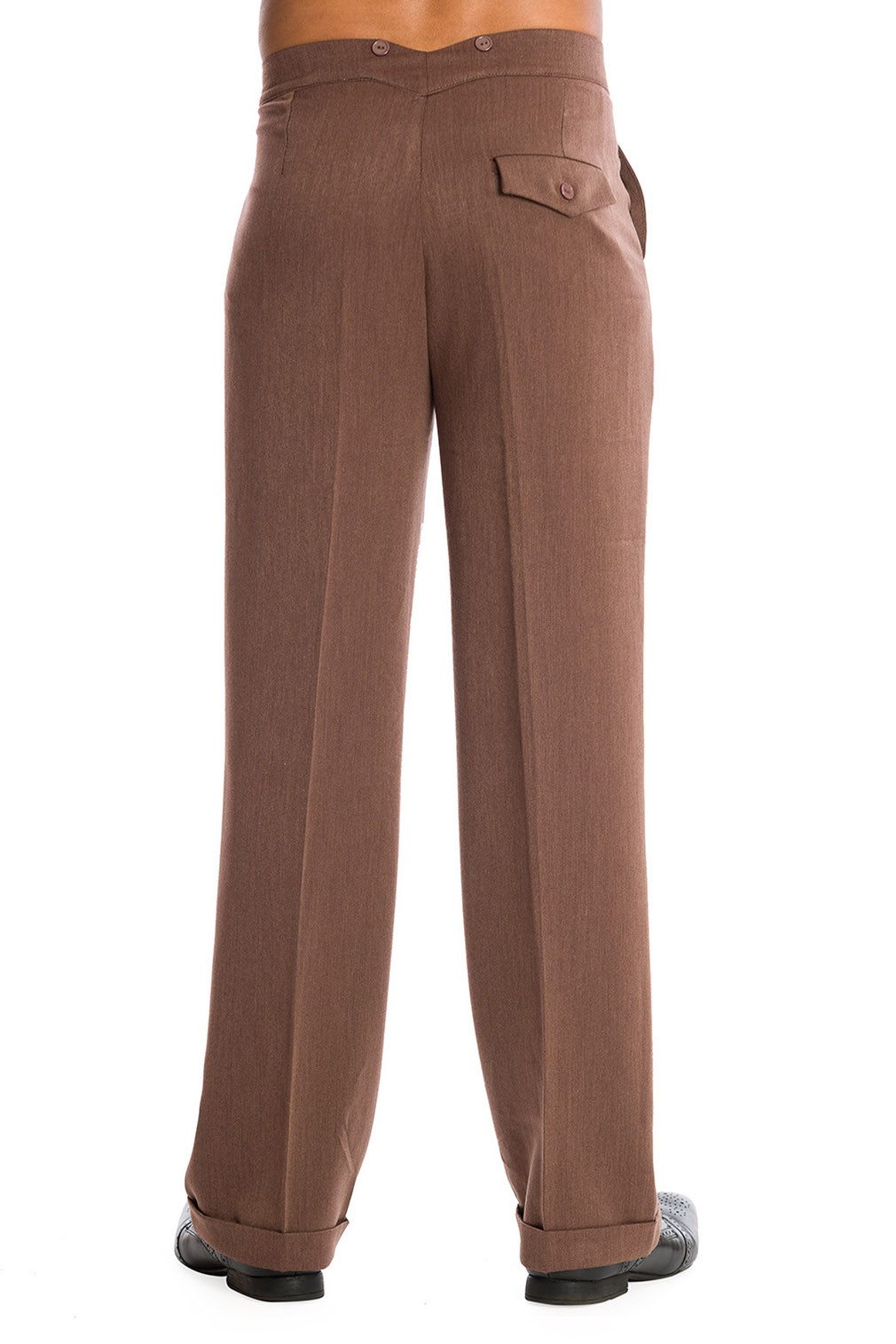 Banned Stoffhose Get In Line Braun Vintage Retro Rockabilly Spitzbundhose