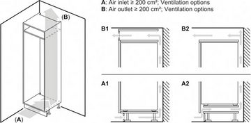 Constructa Einbaukühlschrank CK141NSE0, 122,1 cm hoch, 54,1 cm breit