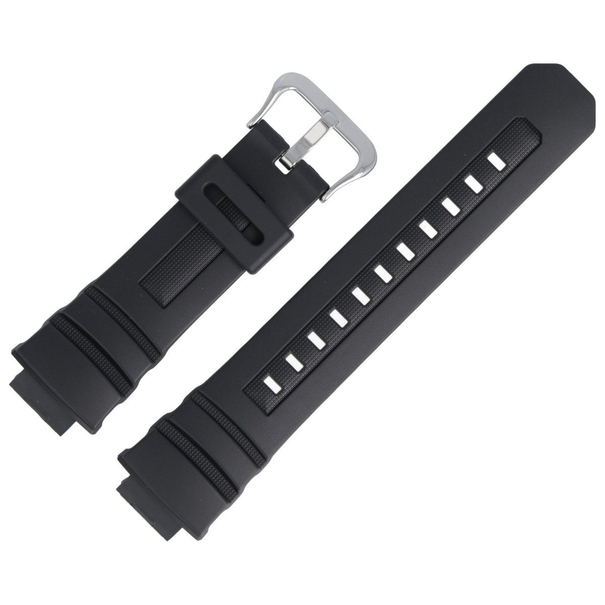 CASIO Uhrenarmband 25mm Kunststoff Schwarz AW-591 günstig online kaufen