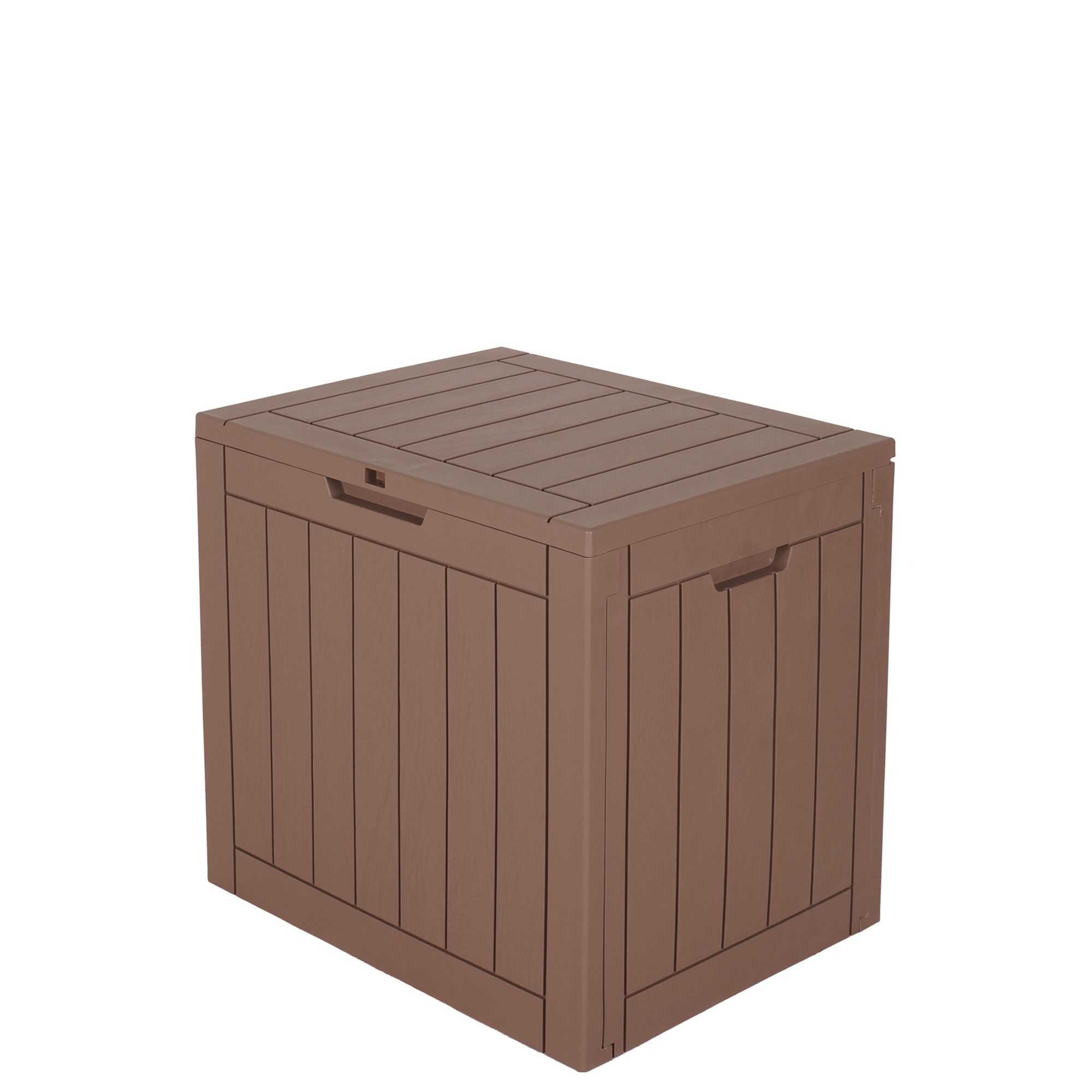ONDIS24 Gartenbox City Cube Holzoptik Kissenbox Poolbox Sitztruhe 110L, UV, günstig online kaufen
